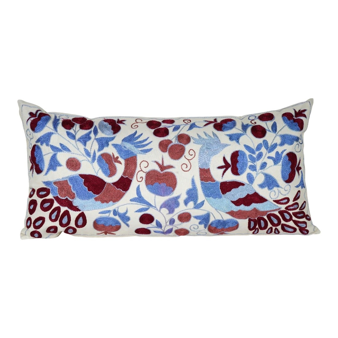 Hand Embroidered Suzani Lumbar Pillow Cover (1 of 5)