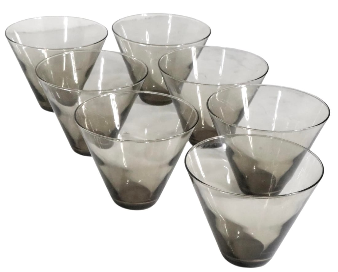 Set of Seven Mid Century Glasses Made in Scandinavia C 1950/60's - 7