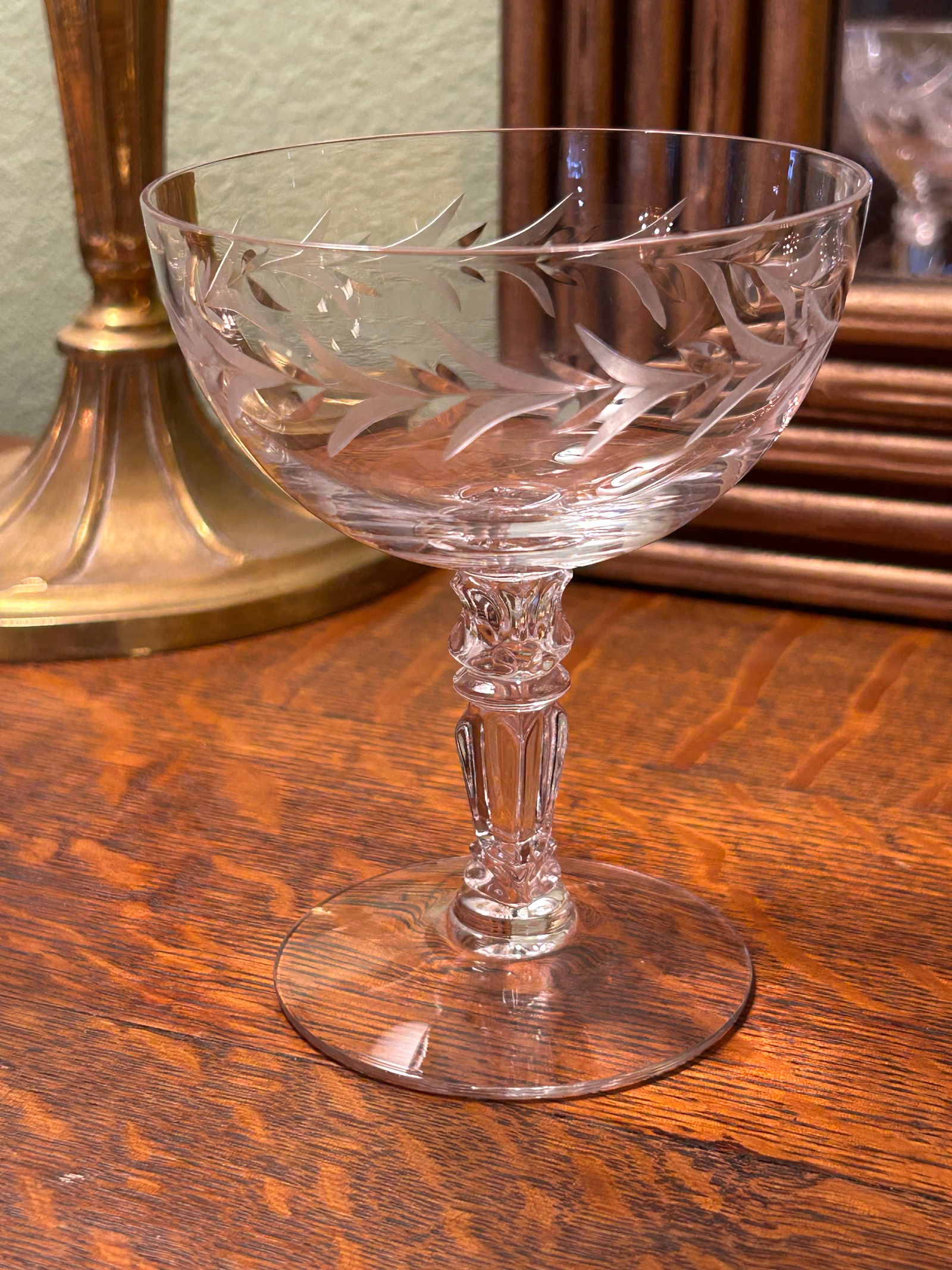 Mid 20th Century Fostoria "Holly Clear" Coupes or Low Sherbets - A Set of 4 - 4