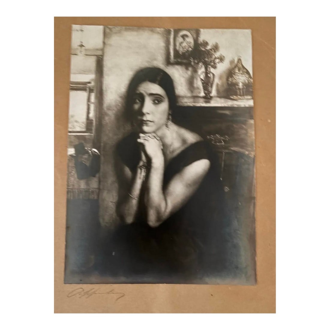 Early 20th Century Julio Romero De Torres Signed Photograph of Beloved Model MarÃ­a Teresa (1 of 3)