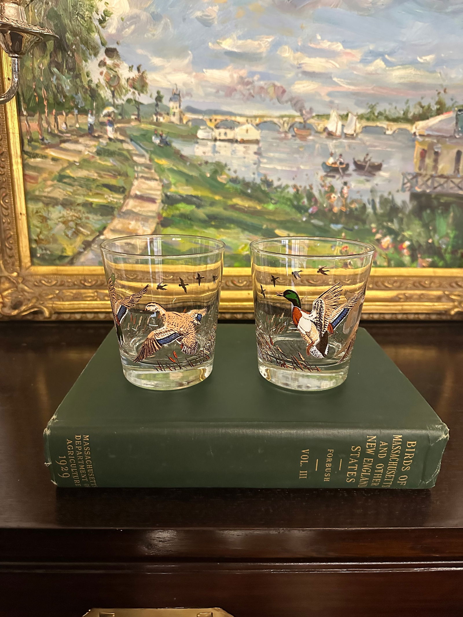Pair of Vintage Libbey Lowball Whiskey Duck Glasses - 2