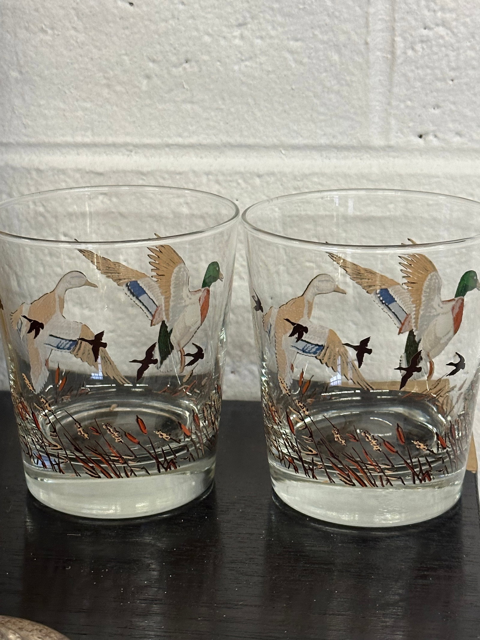 Pair of Vintage Libbey Lowball Whiskey Duck Glasses - 9