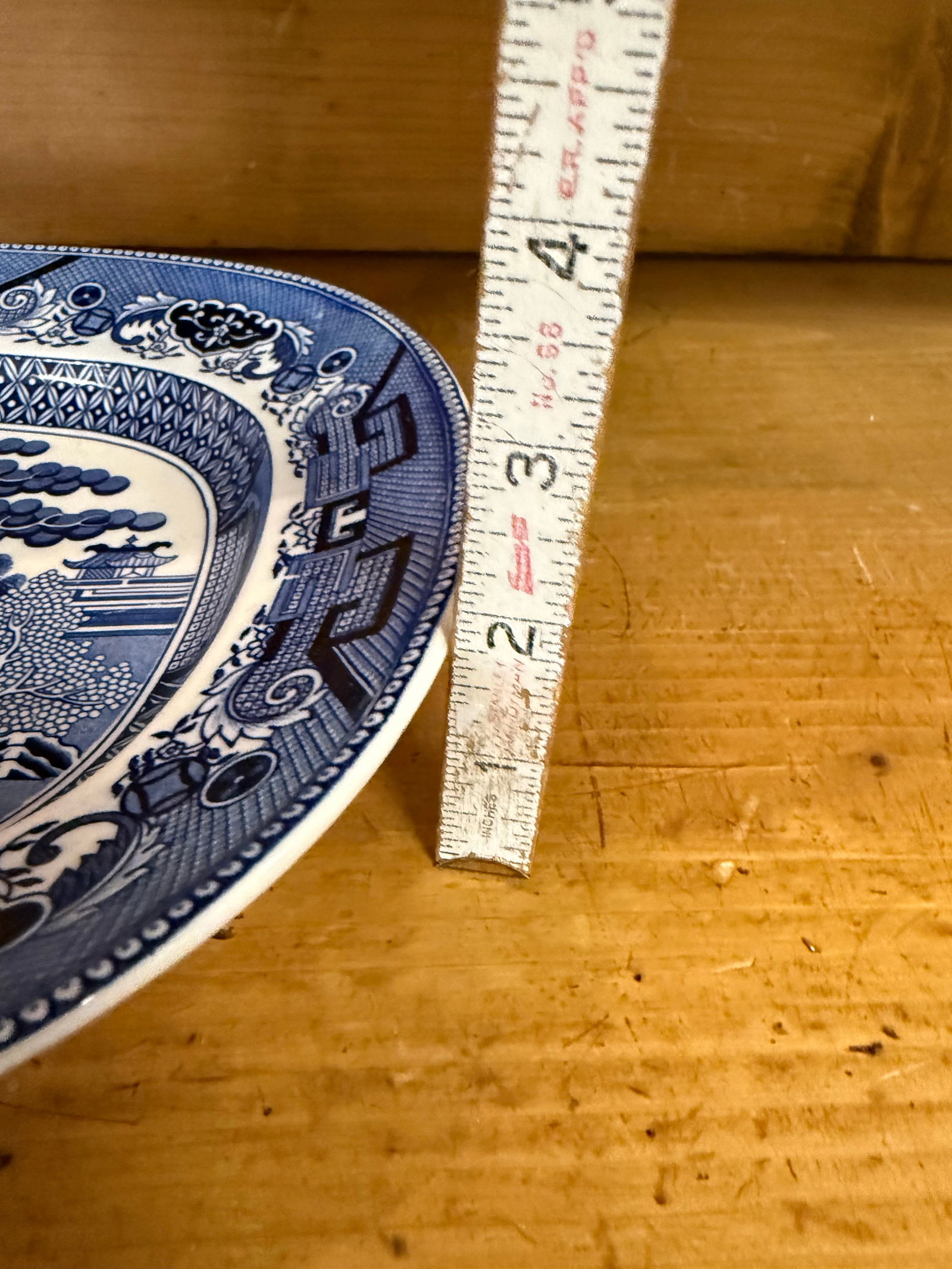 1900 Willow Delft Large Blue and White Platter - 7