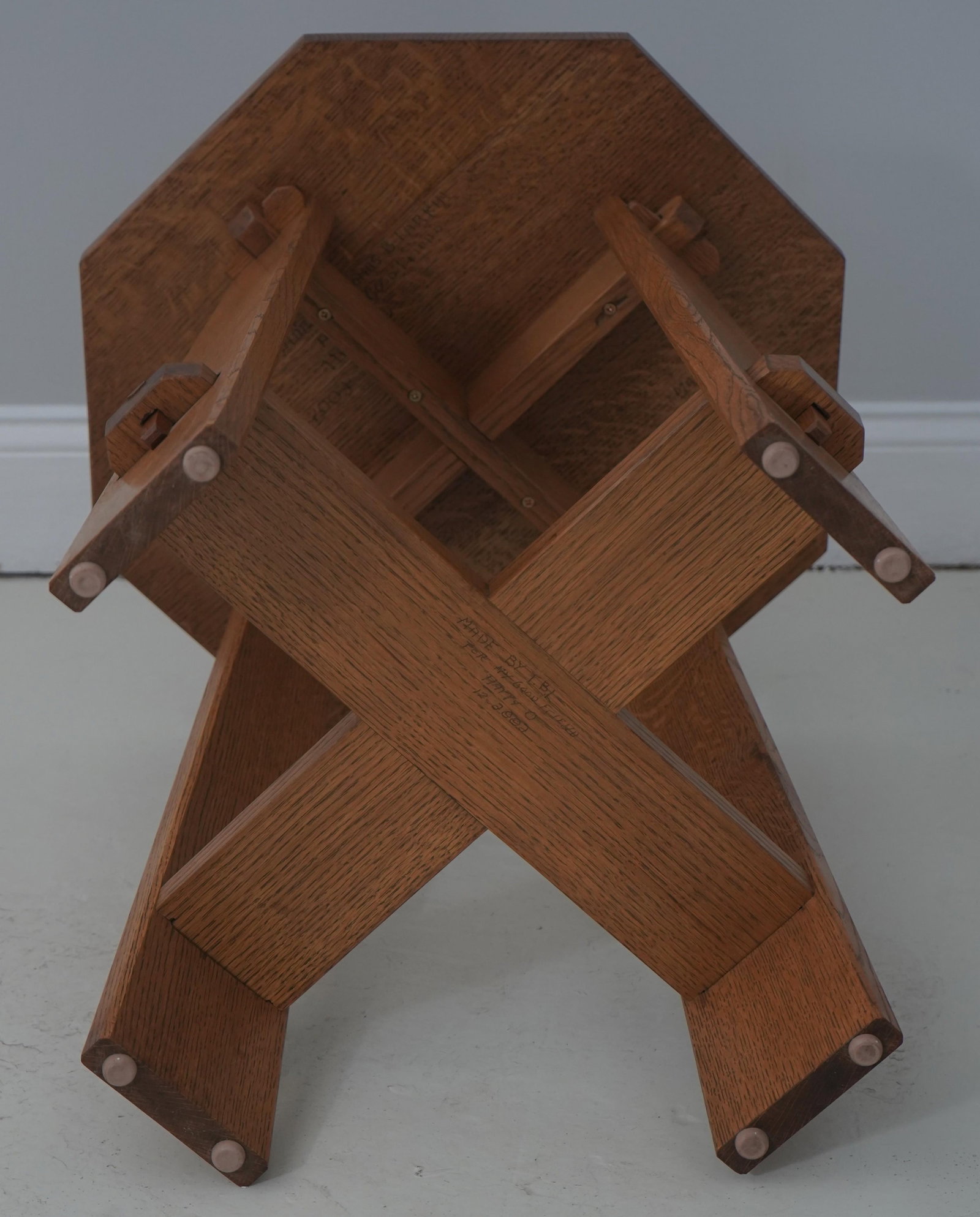 Mission Oak Bench Made Stickley Style Table - 13