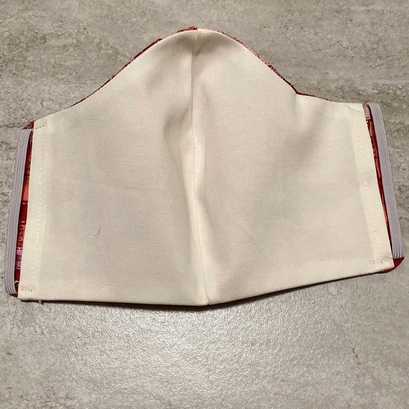 Hermes Cherry Red Bolduc Au Carre Silk Scarf face mask - 2