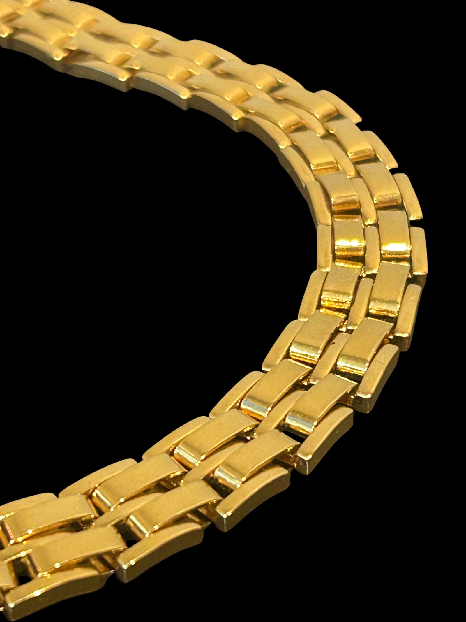 Vintage Napier Gold-Tone Bismarck Link Choker Necklace | Signed Designer Statement Collar, 17" | 1 - 5