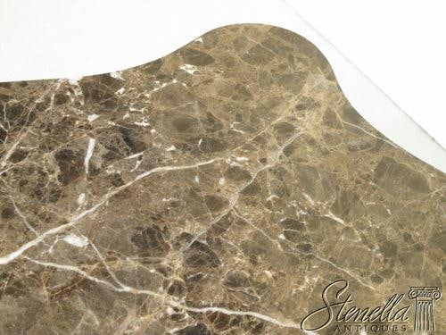 Marble Top Rococo Style Mahogany Table With Carved Paw Feet - 7