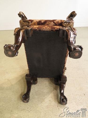 Marge Carson Large Oversized Ball -N- Claw Upholstered Ottoman or Stool - 7