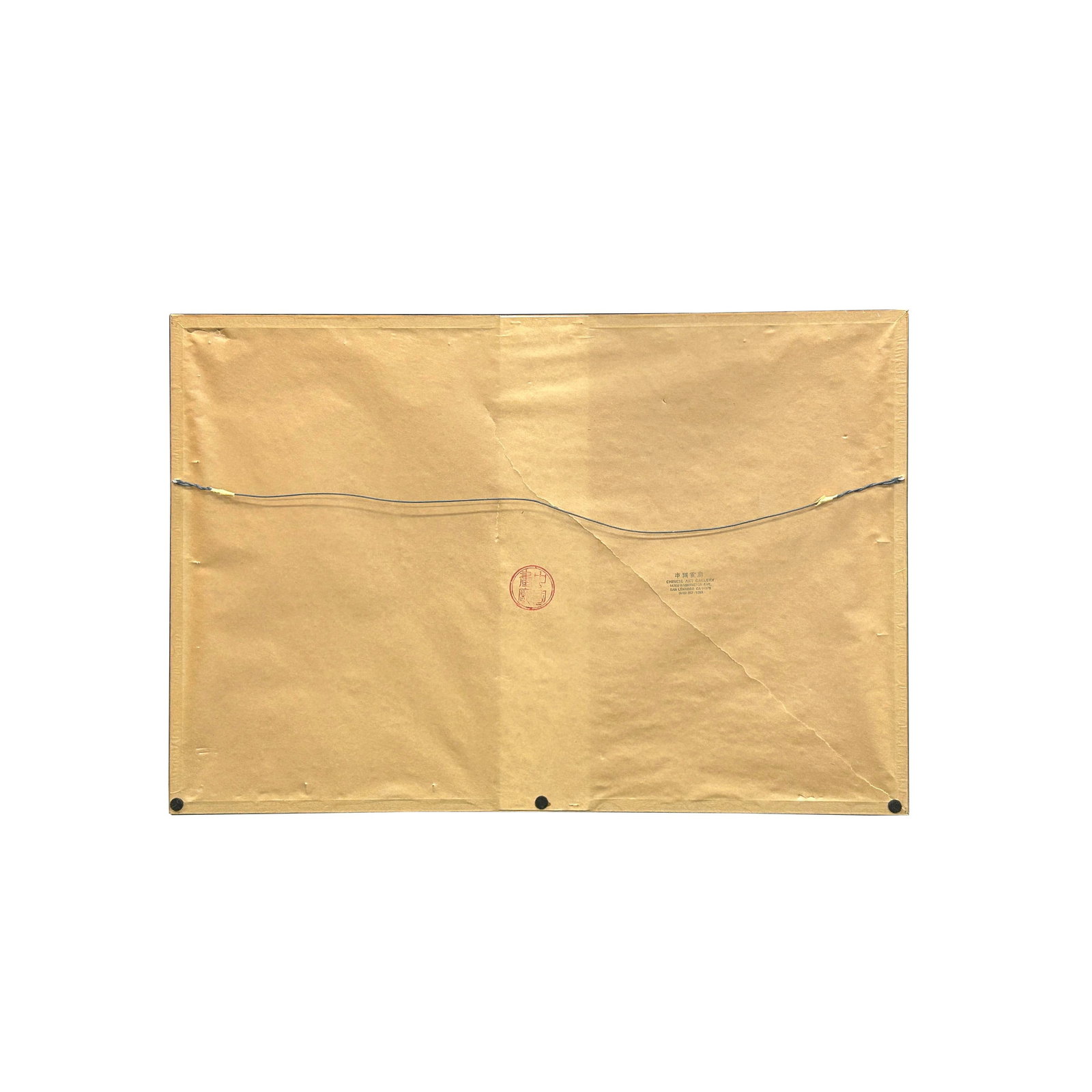 Oriental Thumb Ink Paint Koi Fishes Horizontal Wood Framed Art - 3