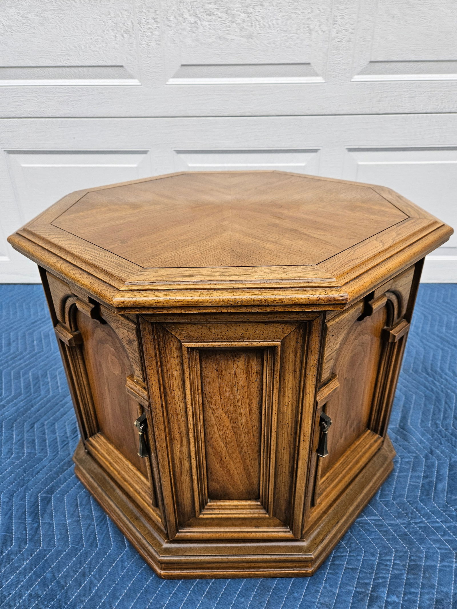 Octagon Side Table Storage Cabinet - 2