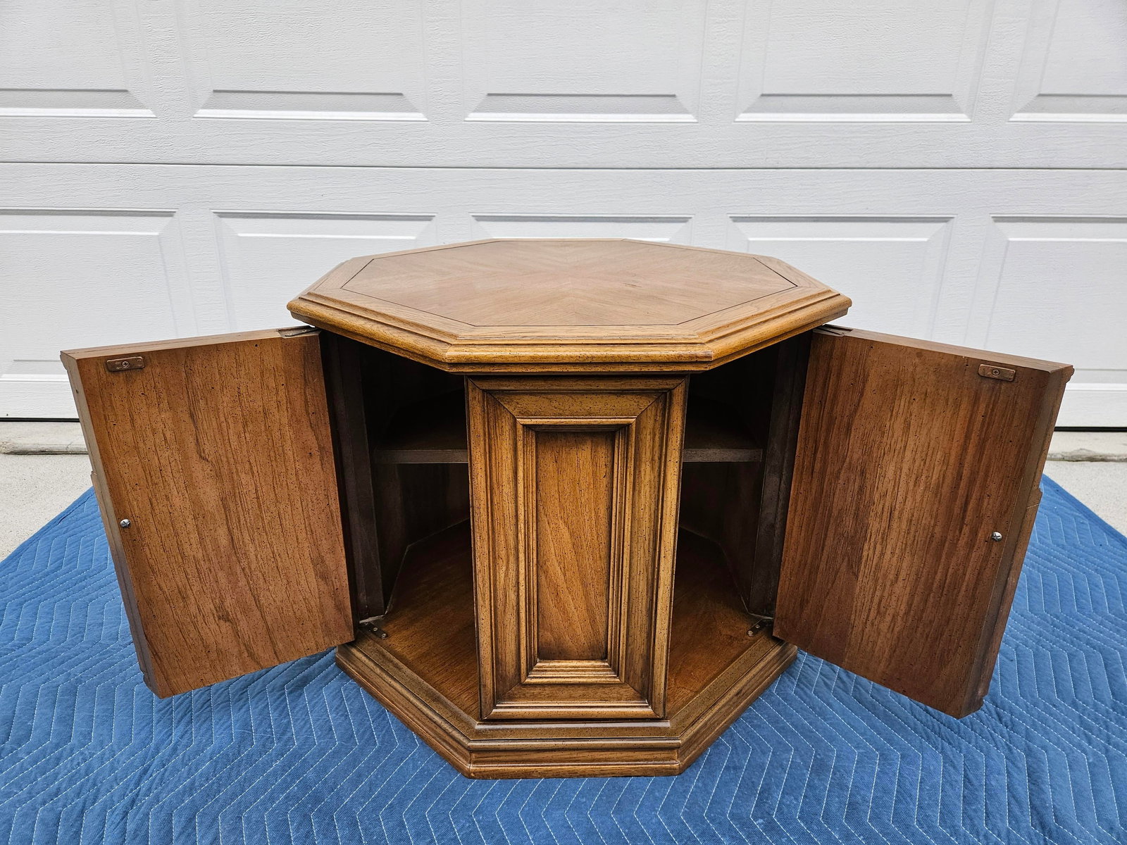 Octagon Side Table Storage Cabinet - 3