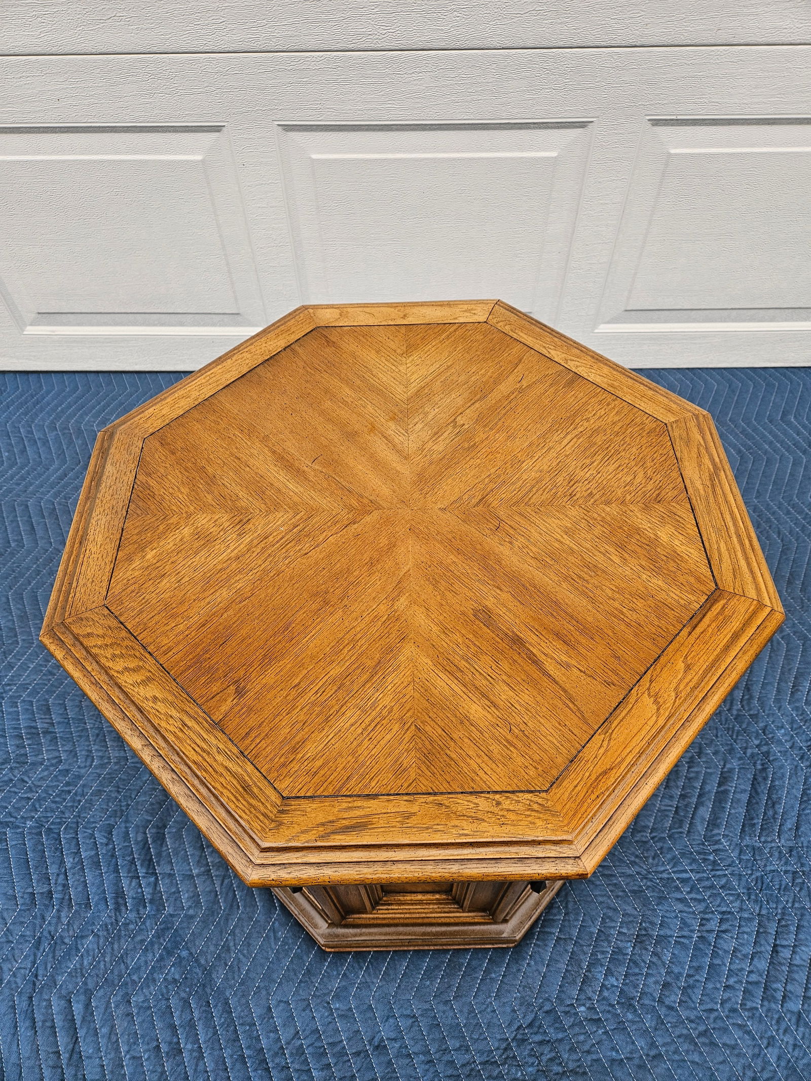 Octagon Side Table Storage Cabinet - 7