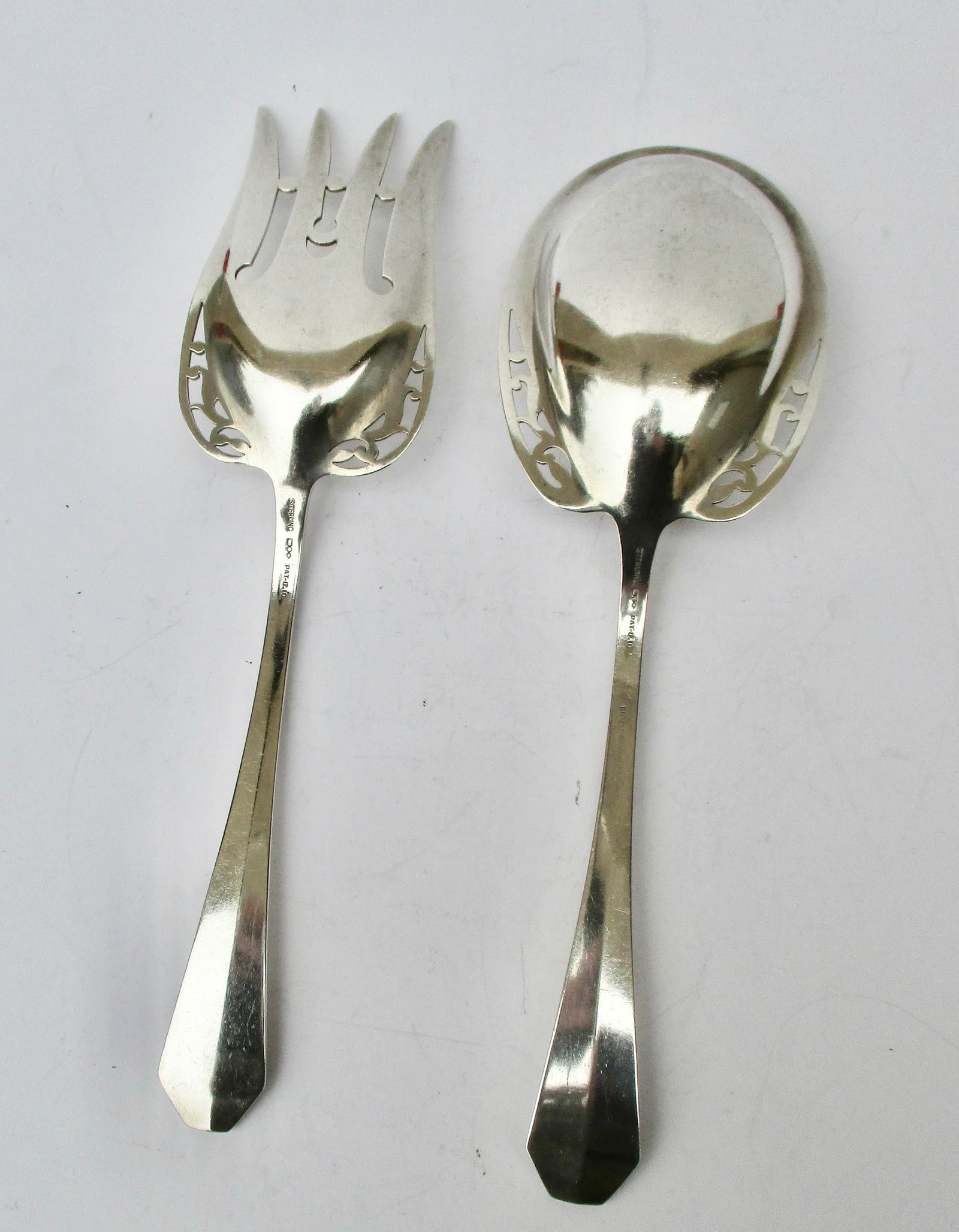 Sterling Silver Salad Set by Reed & Barton Circa 1910 - Set of 2 - 2