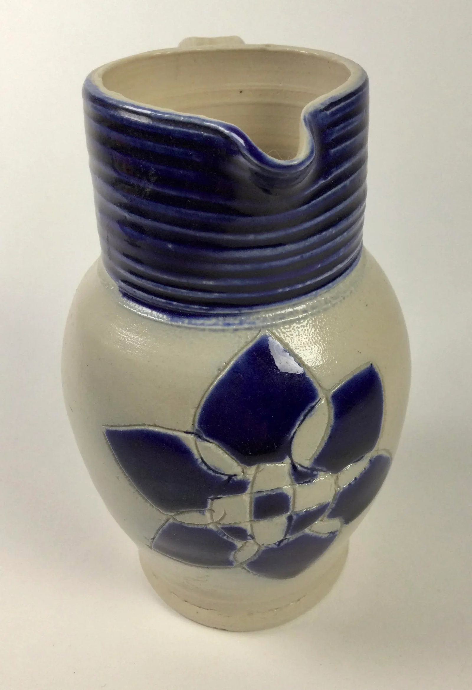 Hand Thrown Clay Cobalt Mini Pitcher - 2