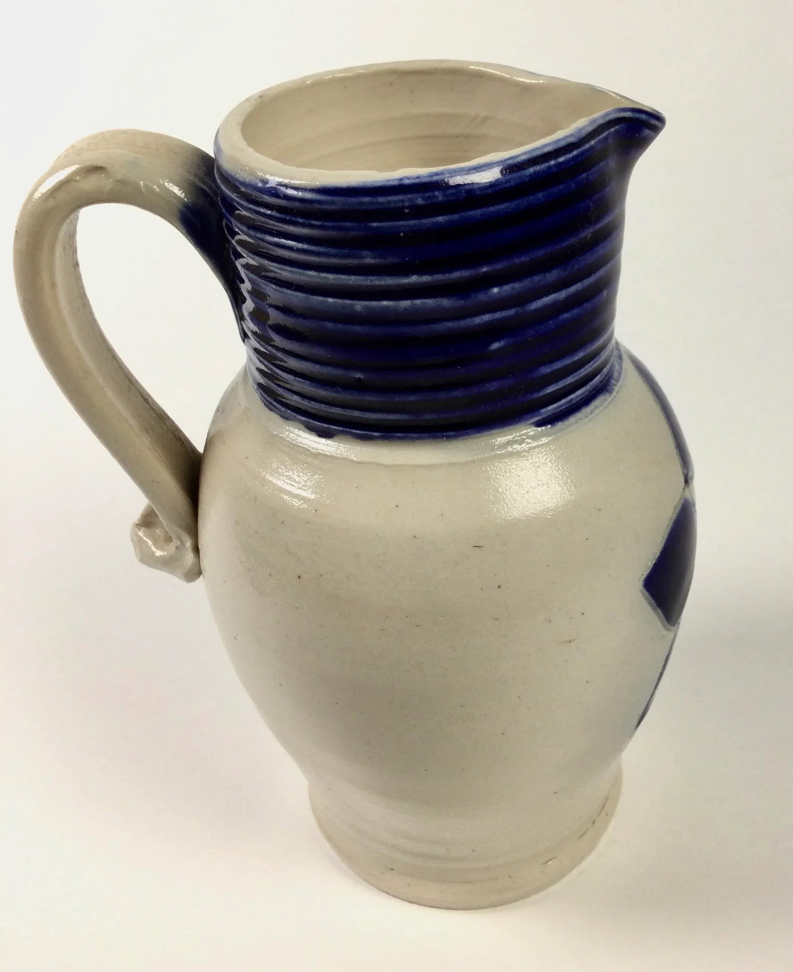 Hand Thrown Clay Cobalt Mini Pitcher - 3