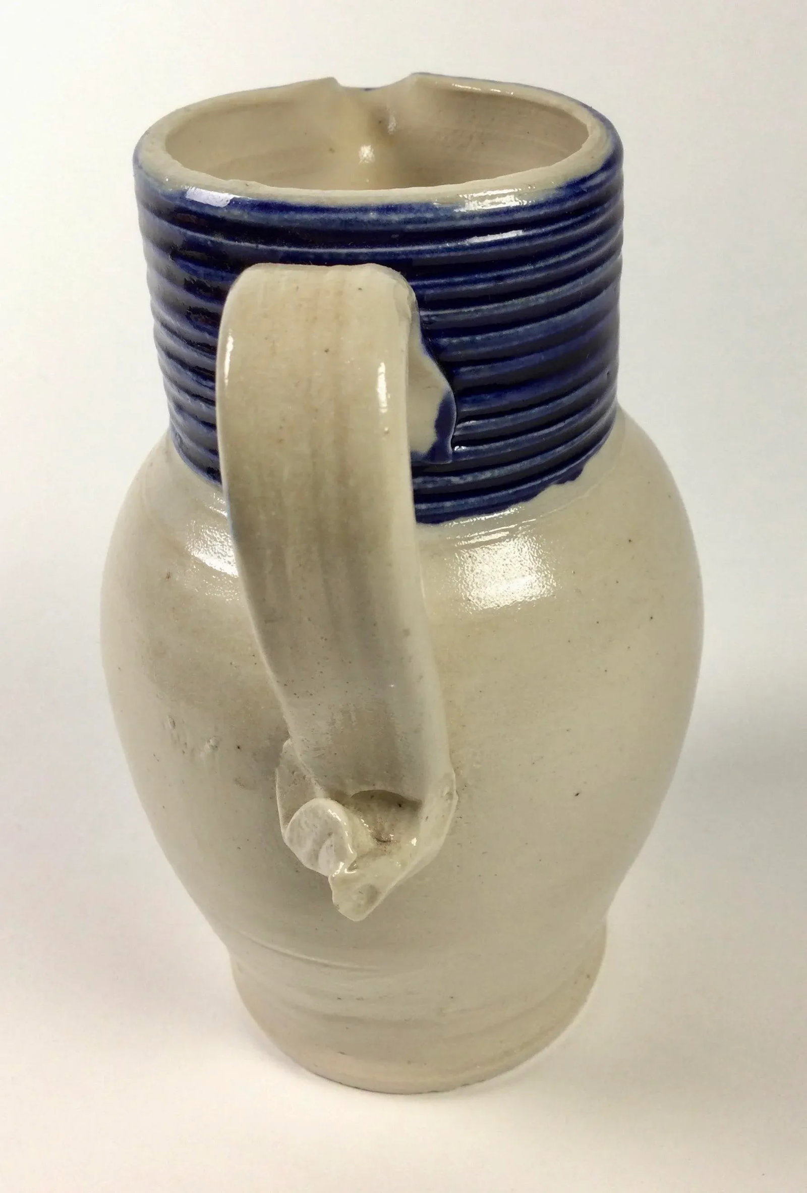 Hand Thrown Clay Cobalt Mini Pitcher - 5