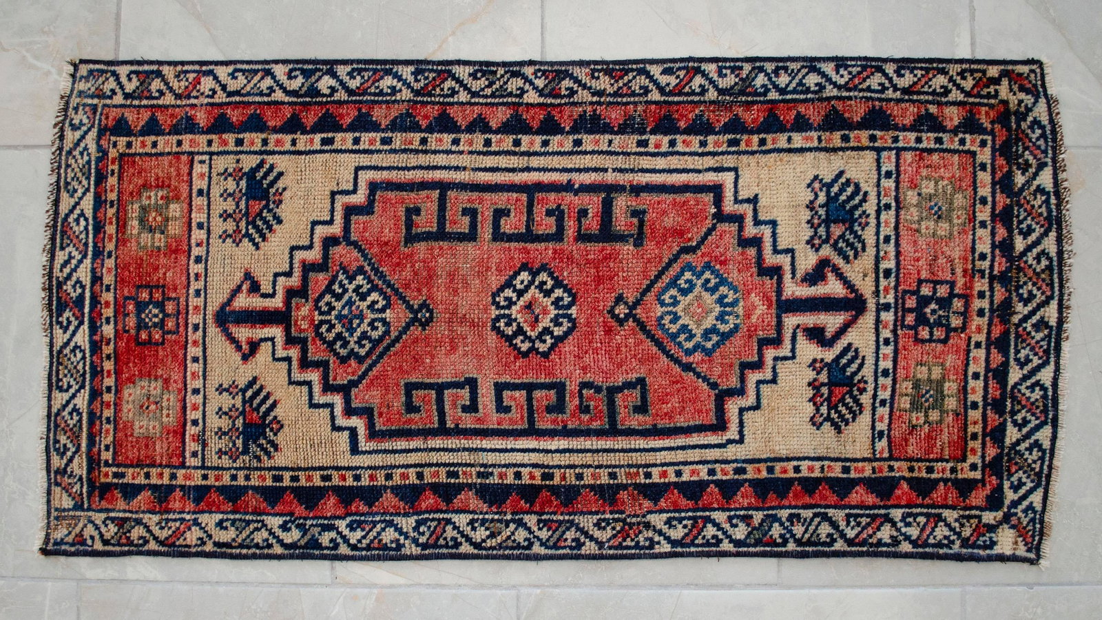 1970s Vintage Hand Knotted Small Rug - 3