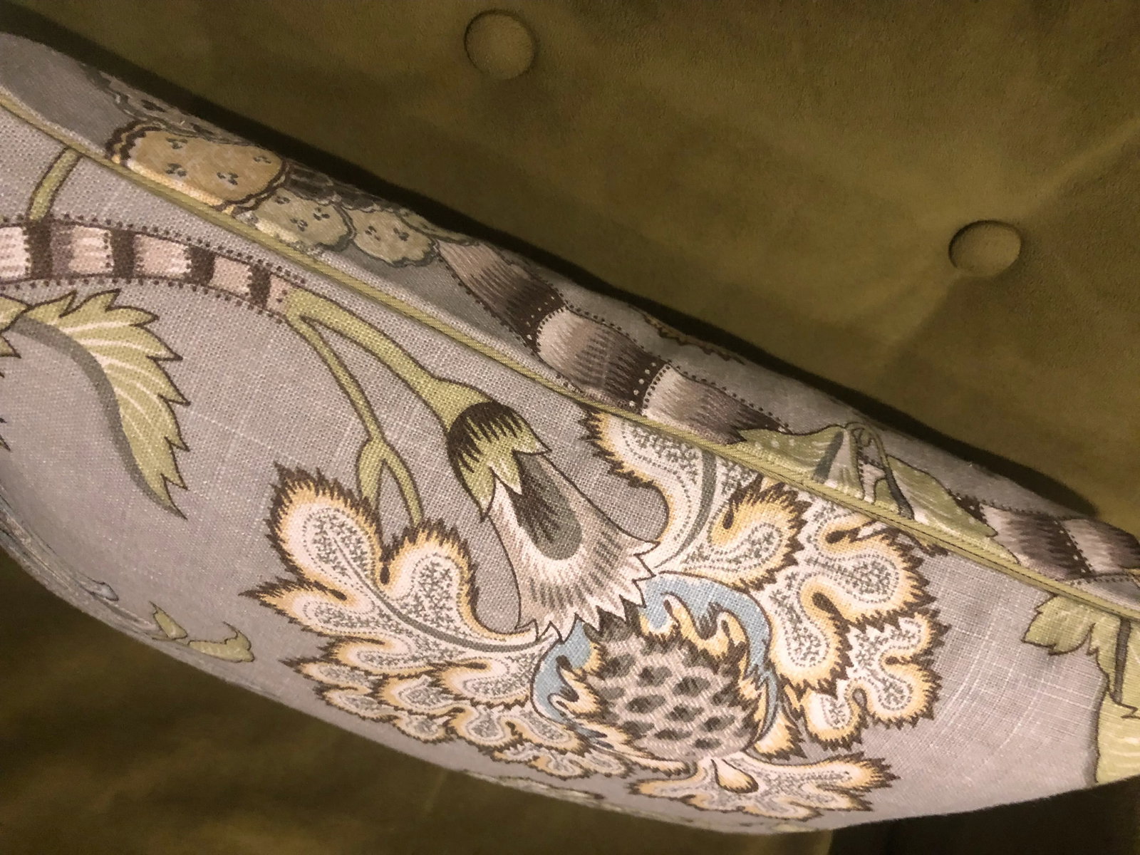 Custom Pindler and Pindler "Burgess Dove" Floral Lumbar Pillow - 5