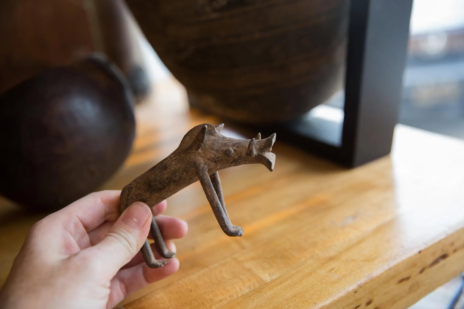 Vintage African Bronze Warthog - 2