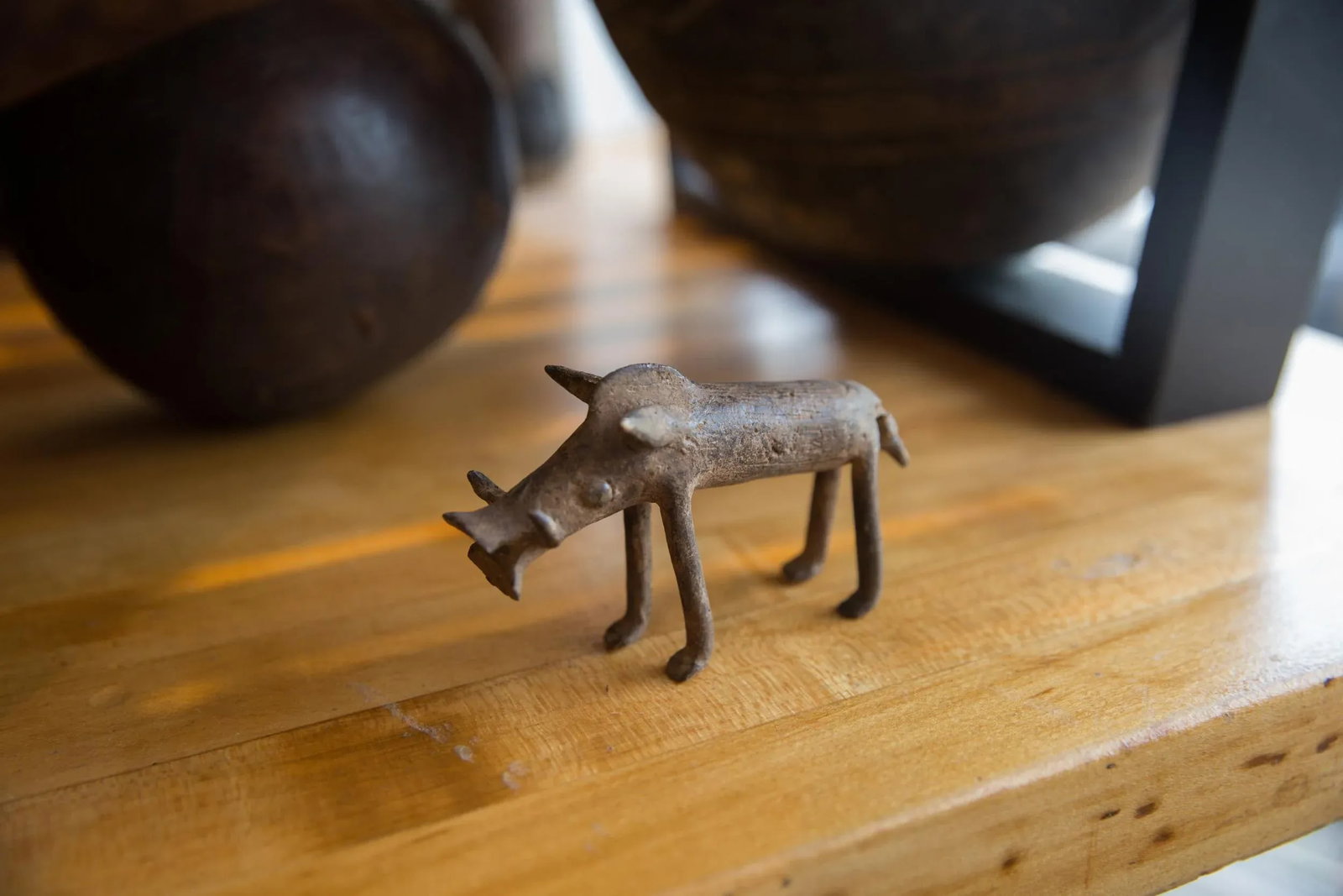 Vintage African Bronze Warthog - 5