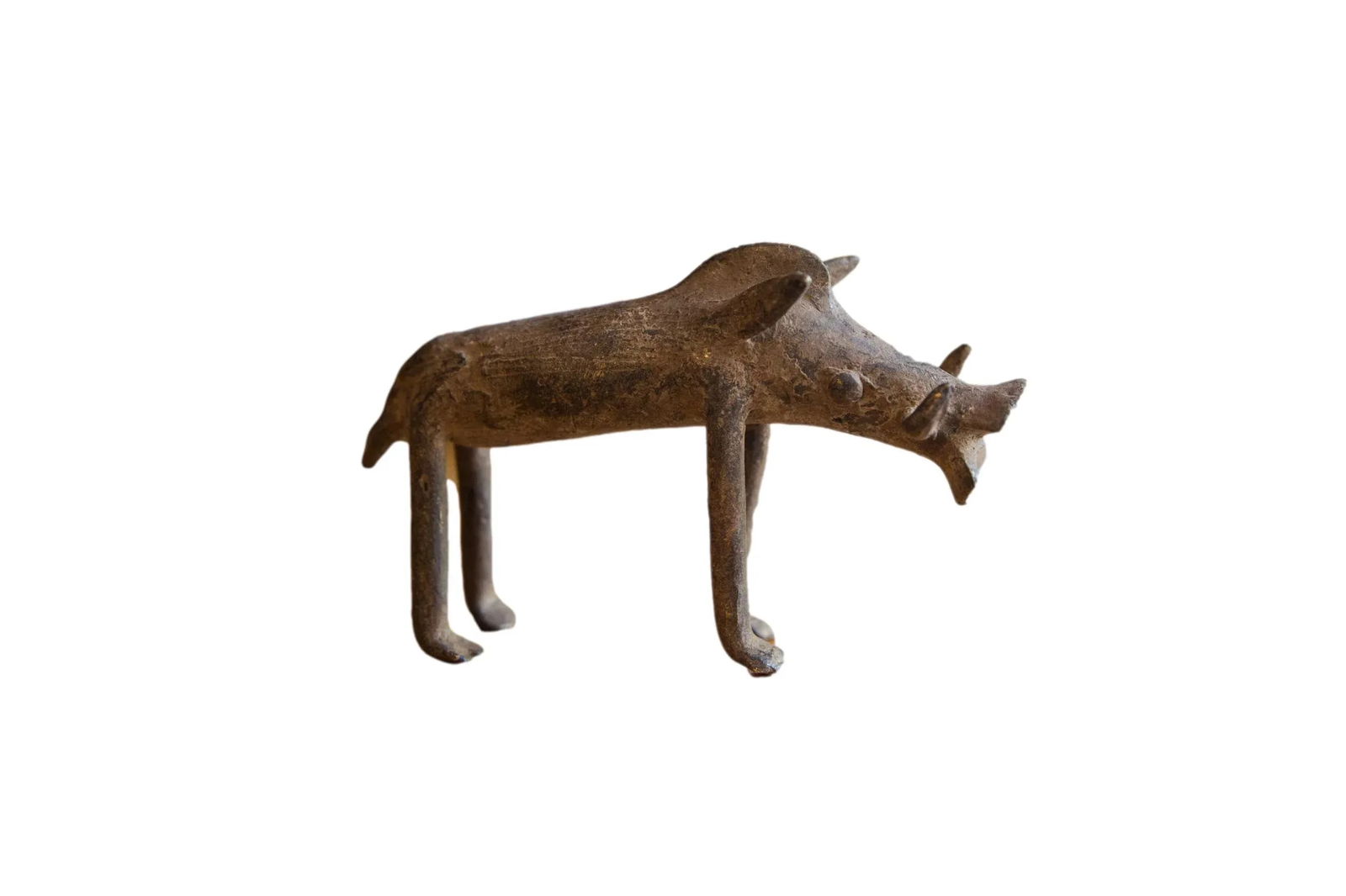 Vintage African Bronze Warthog - 7