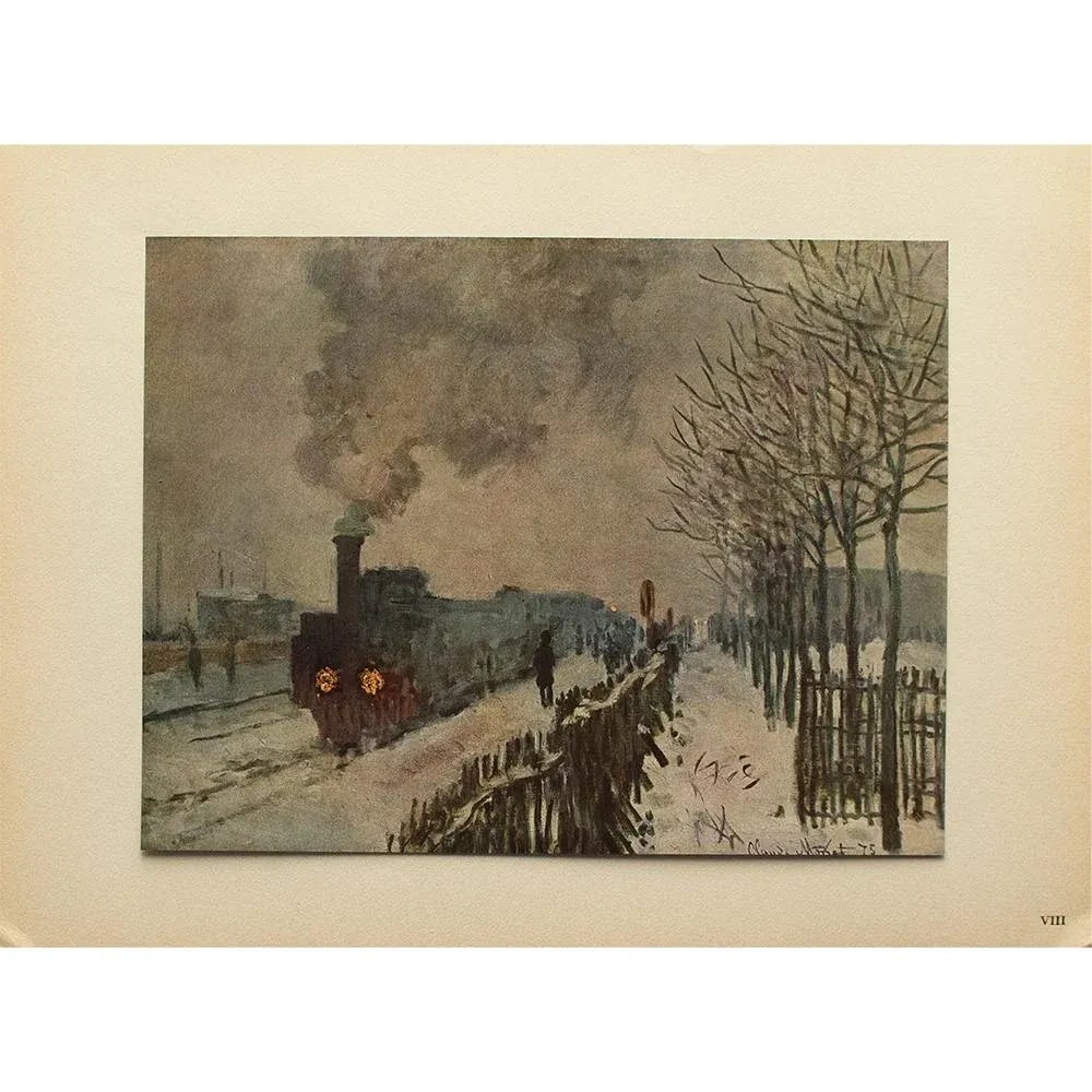 1950 After Claude Monet "Train in the Snow" First Edition Parisian Full-Color Print - 7