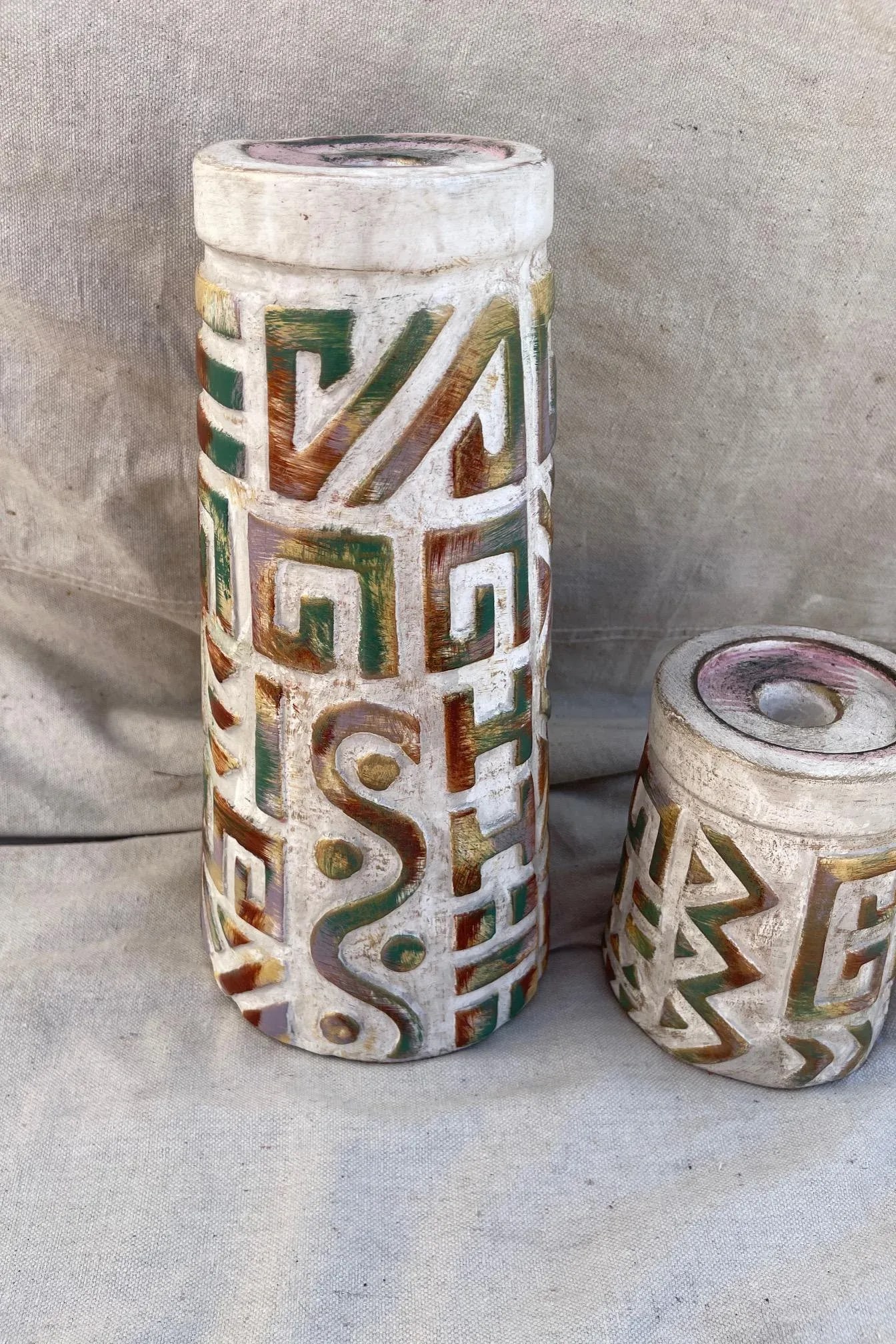 Vintage Mid-Century Modern Vanguard Studios Ceramic Candle Holders-A Pair - 2