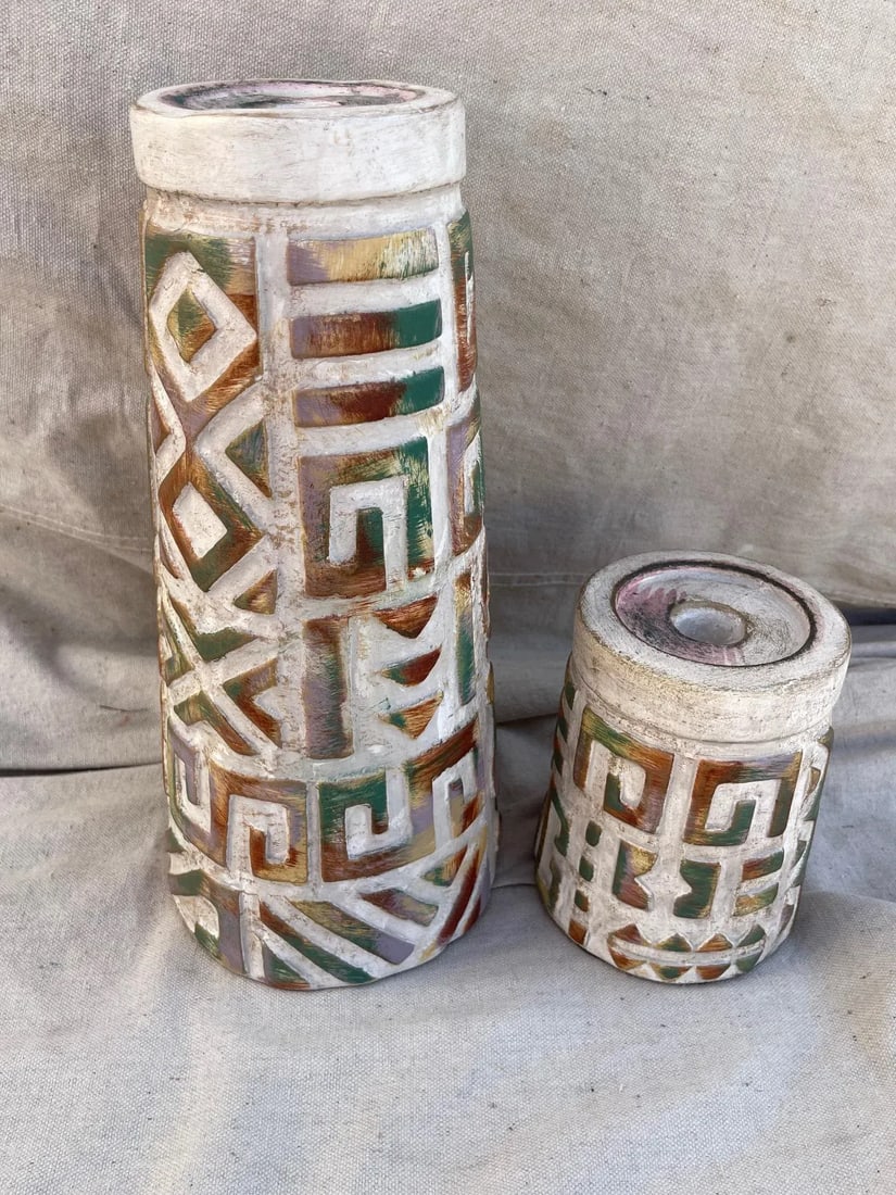 Vintage Mid-Century Modern Vanguard Studios Ceramic Candle Holders-A Pair - 7