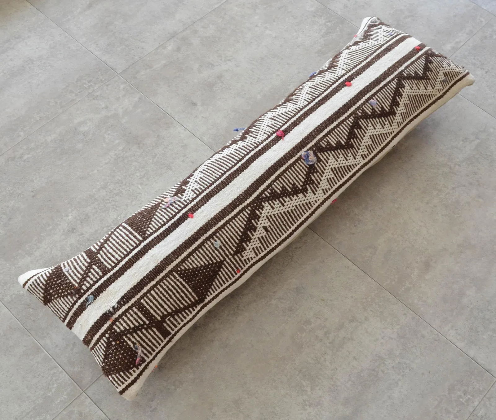 1970s Turkish Kilim Lumbar Pillow Cover - 2