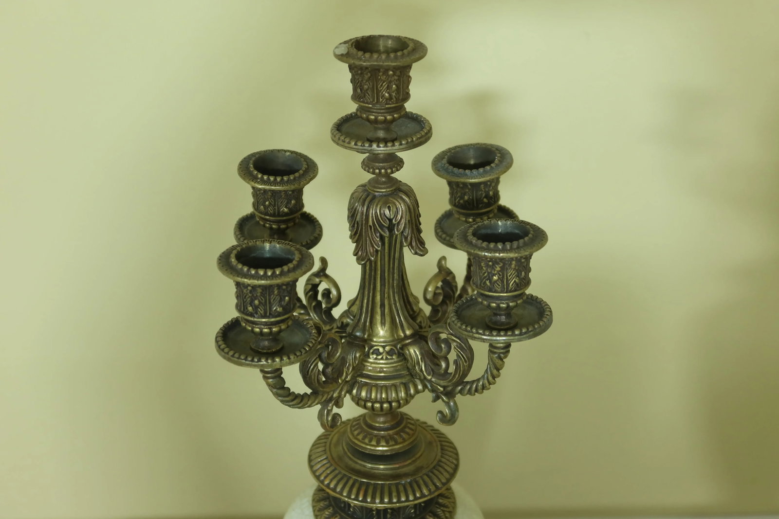 Bronze & Porcelain Decorator Candelabra Centerpiece - 2