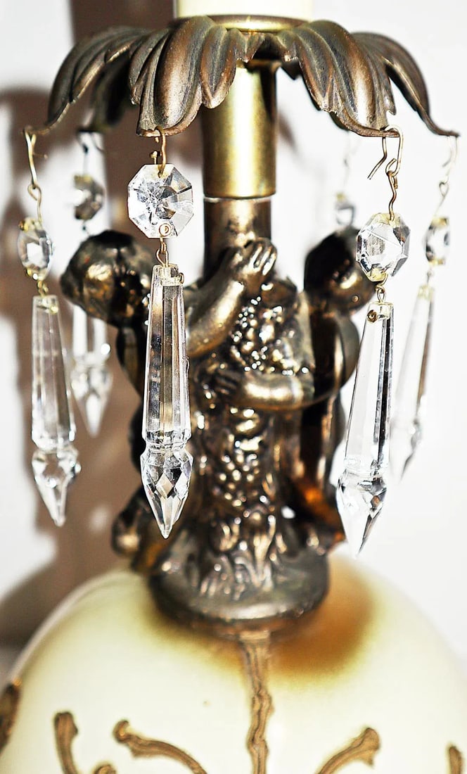 Hollywood Regency Cherub Table Lamp - 2