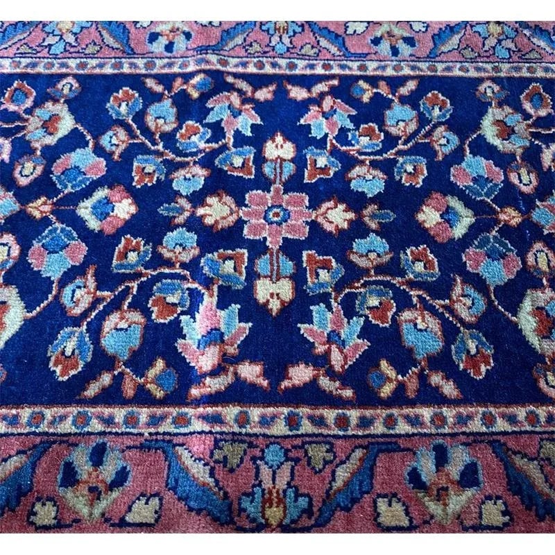 Handwoven Persian Sarouk Style Area Rug 1'3"³ X 1'10" - 7