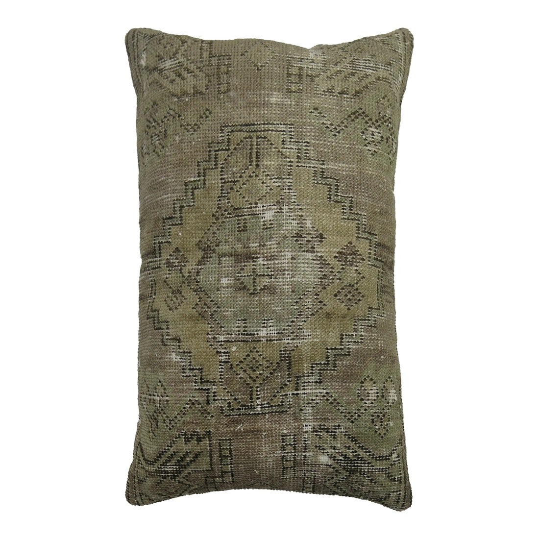 Large Lavender Turkish Rug Pillow: One of a kind Pillow made from a vintage turkish rug with cotton back. Zipper closure and foam insert provided. 16'' x 24'' Condition: Alterations: Original Design Modified Imperfections: Some