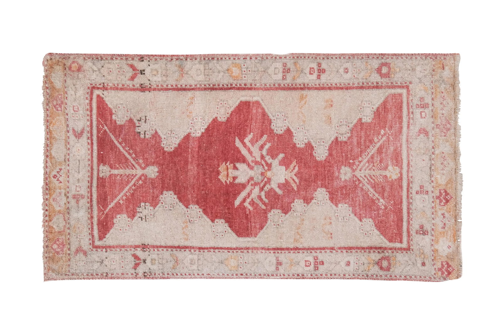 Vintage Muted Turkish Tan Rug Mat 1'8'' X 3'1'' - 2