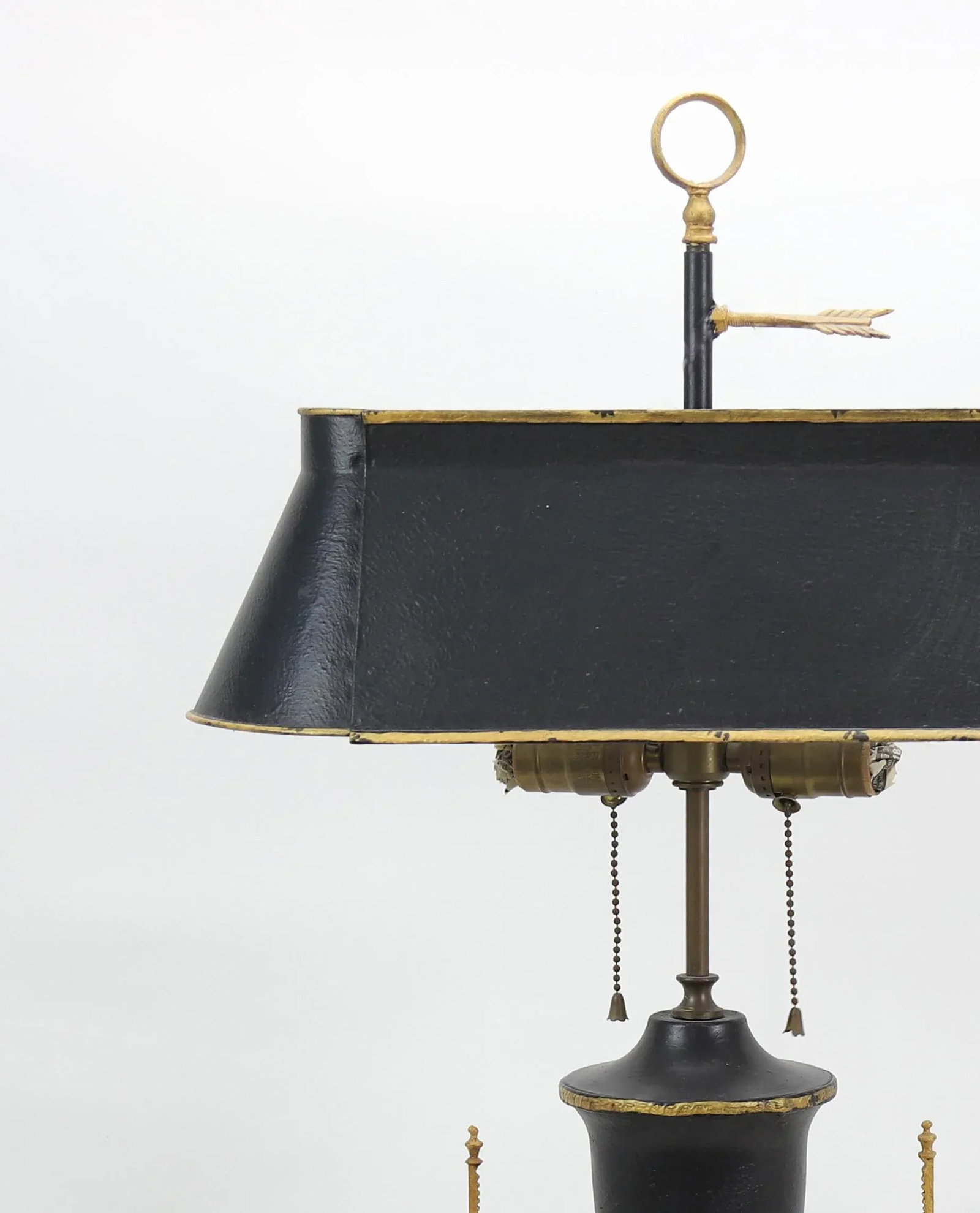 Vintage Metal Art Deco Double Lamp Base Lamp - 2