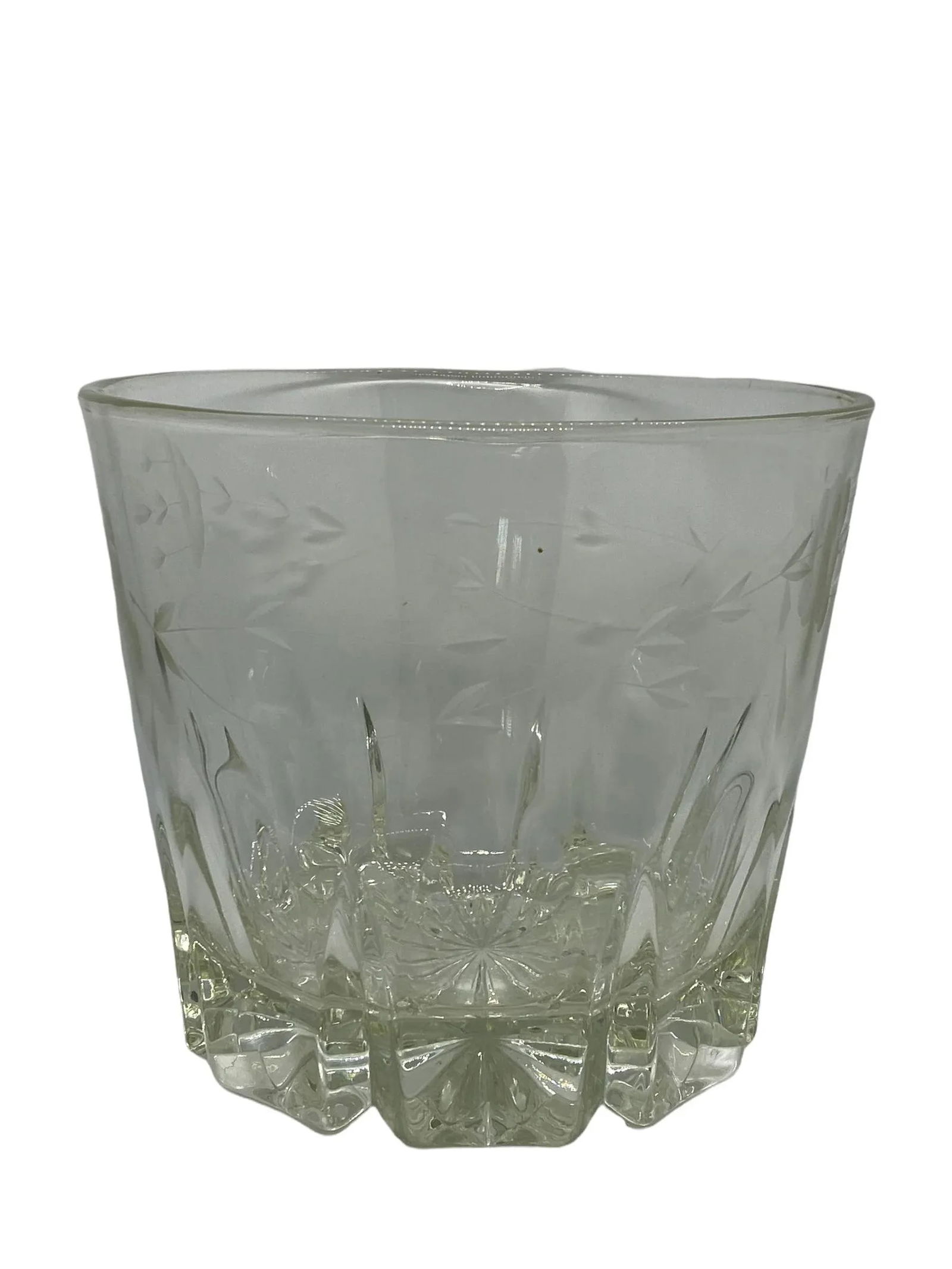 Mid 20th Century Princess House Heritage Blown Glass Ice Bucket With Etched Floral Design - 7