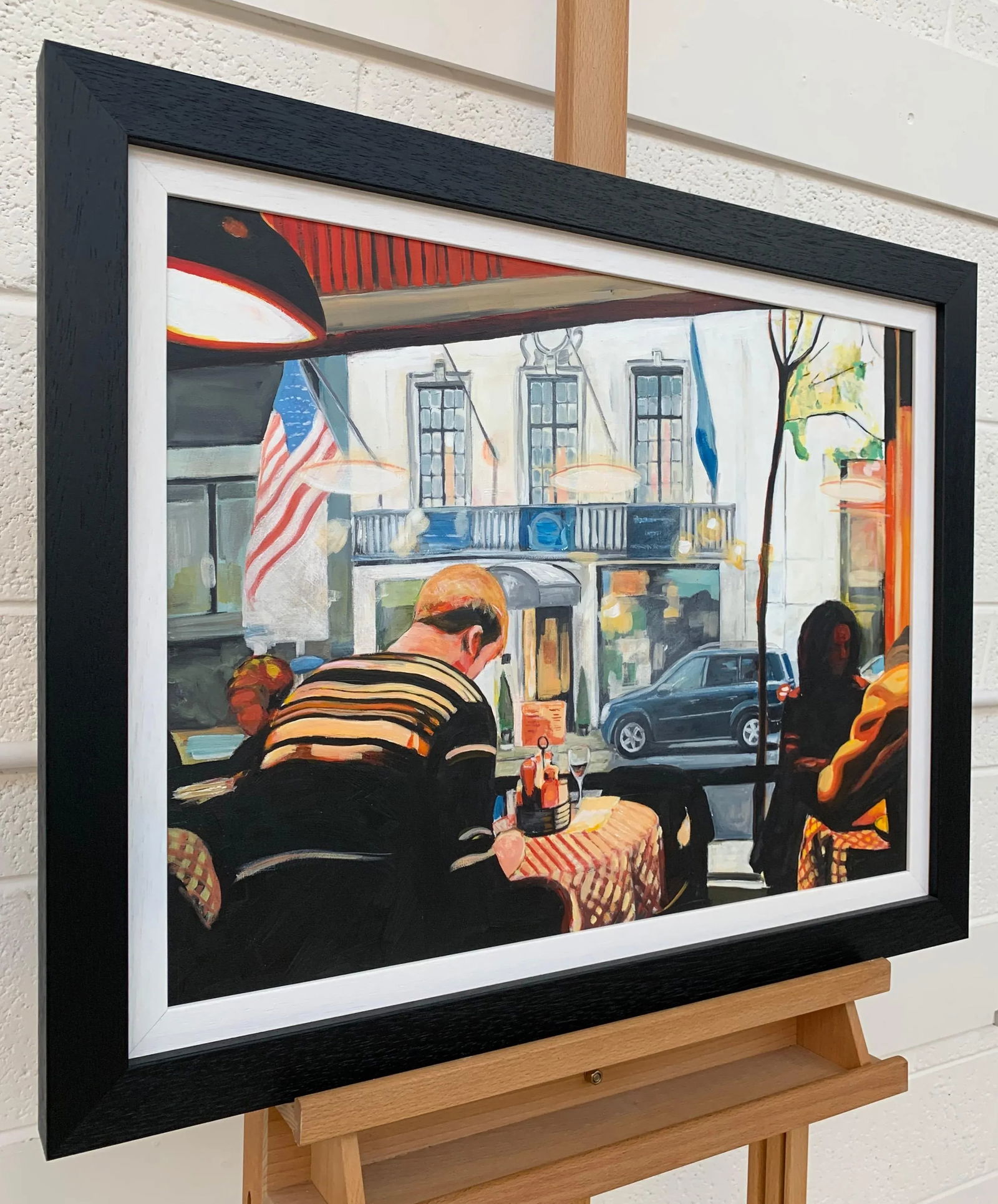 Still Life Painting of American Diner Interior New York City by British Artist, 2019 - 2
