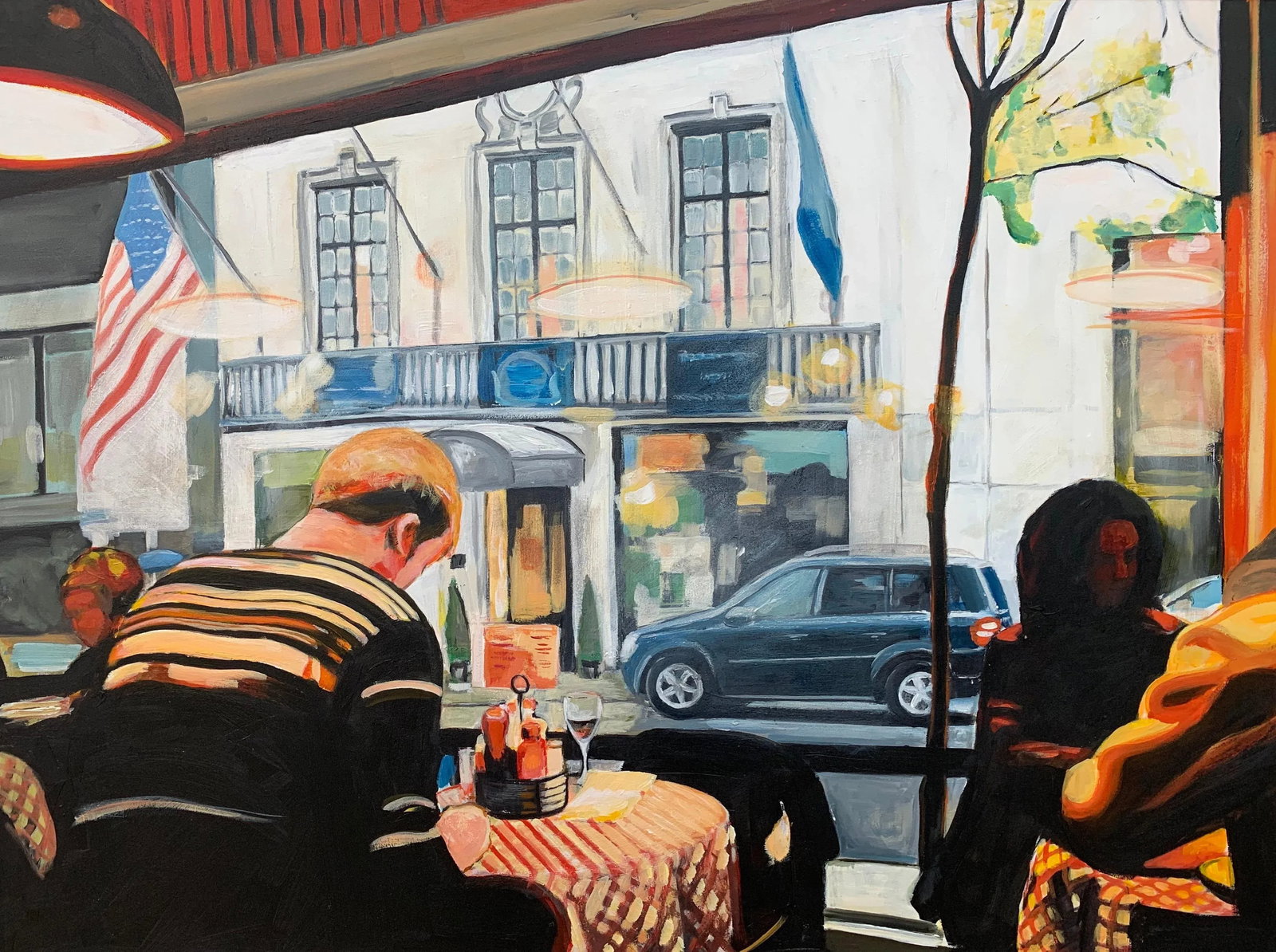 Still Life Painting of American Diner Interior New York City by British Artist, 2019 - 5
