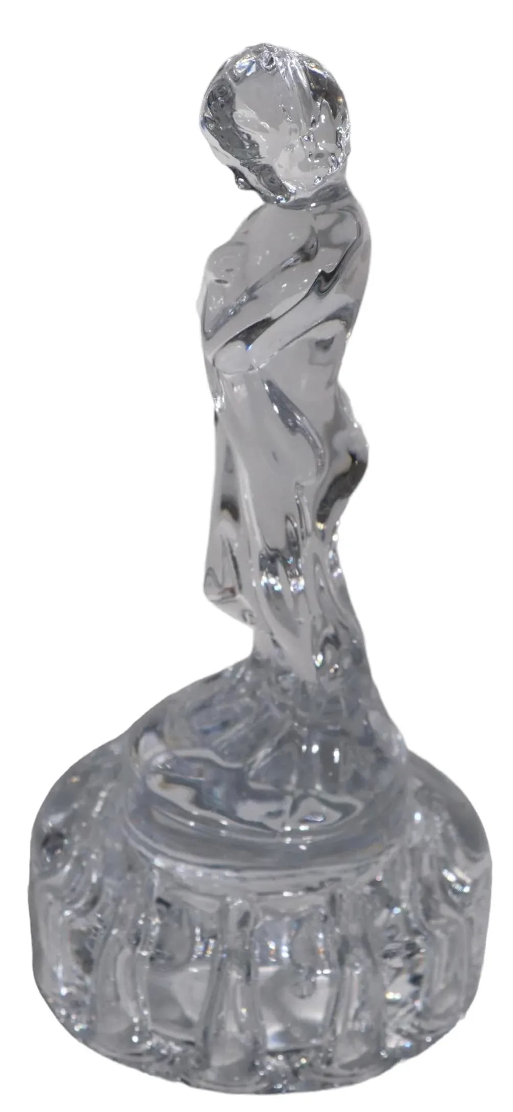 Cambridge Glass Draped Lady Flower Frog - 2