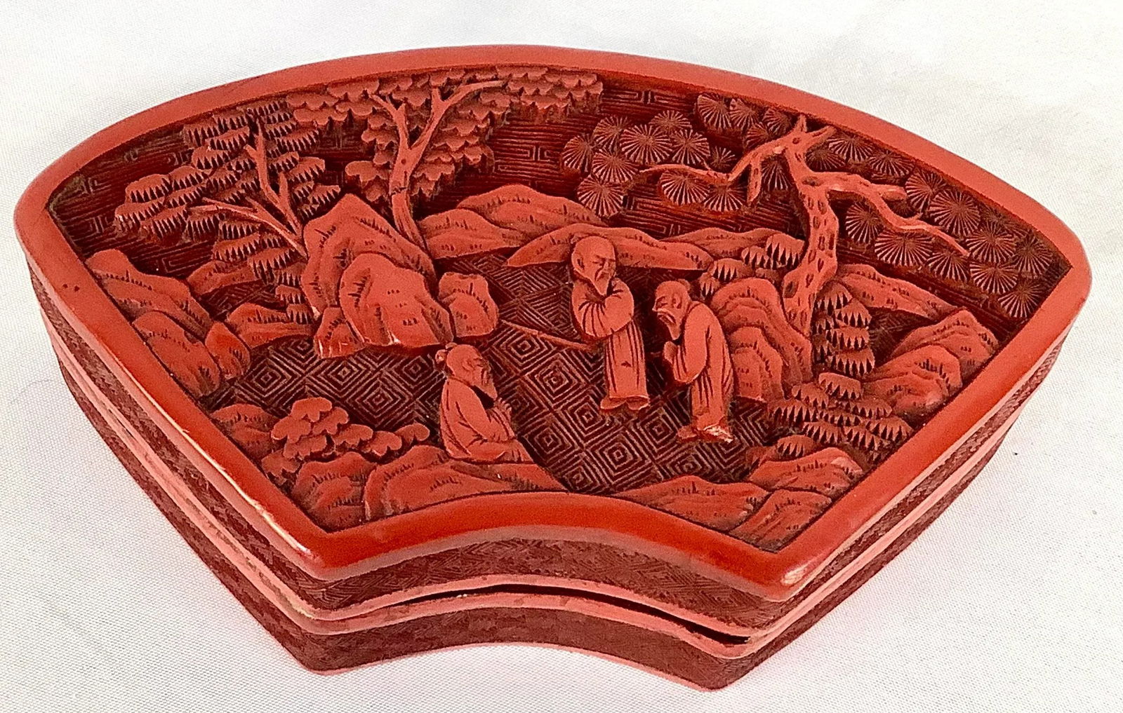 Vintage Chinese Cinnabar Lacquer Box - 7