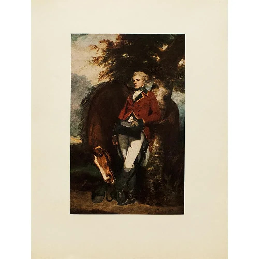 1956 After Joshua Reynolds "Colonel George K. H. Coussmaker", Vintage Full-Color Print - 6