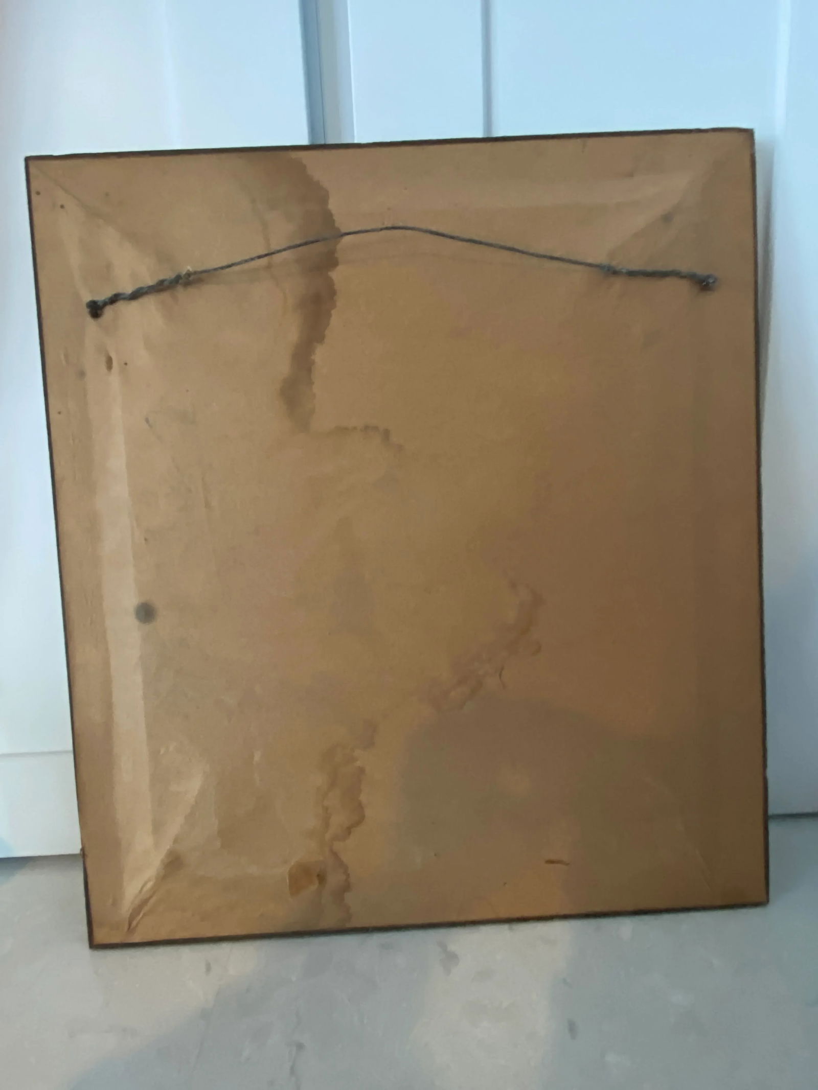 Vintage Needlepoint Child and Dog Picture Framed - 7