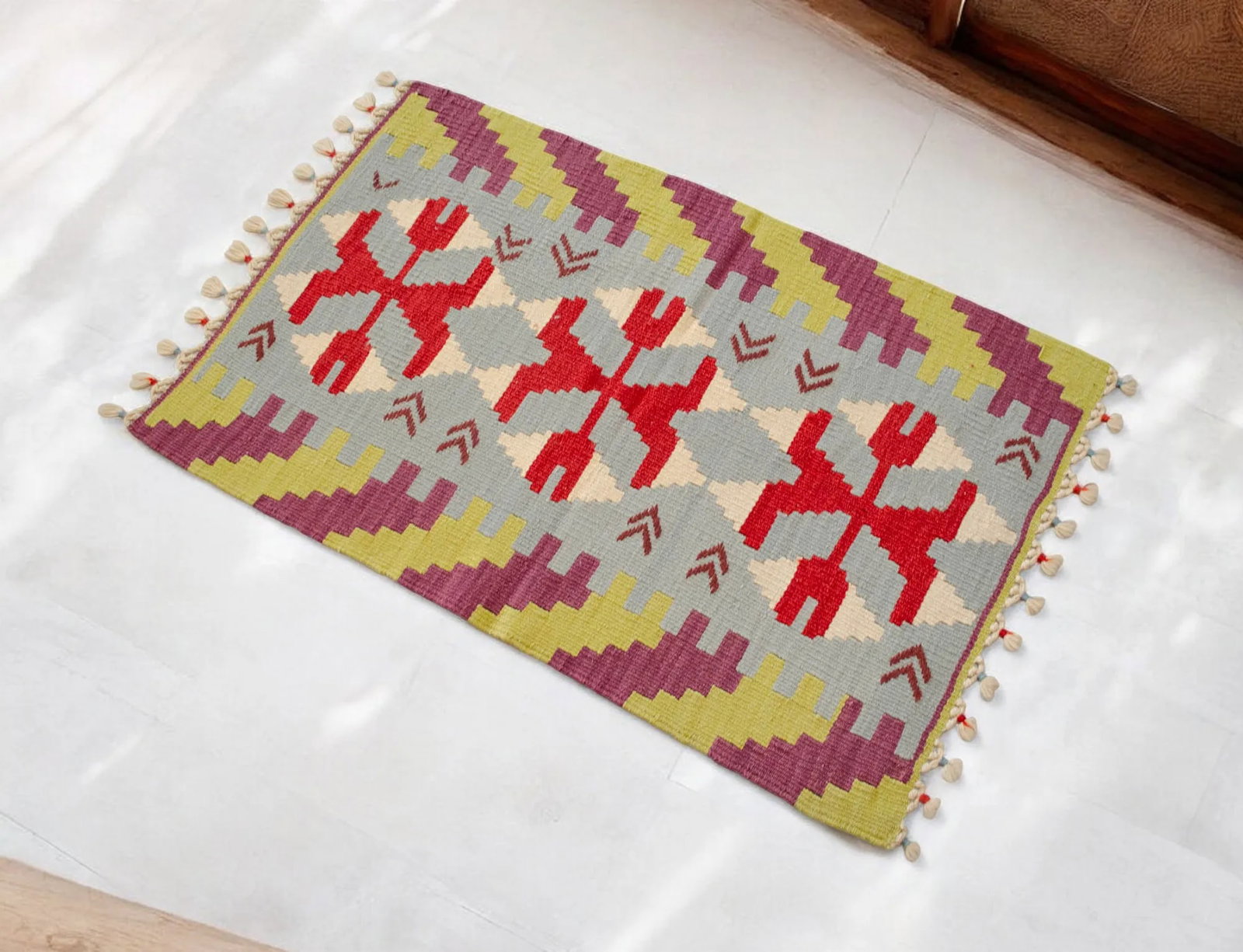 2010s Turkish Rug Hand-Woven Kilim Rug - 2' X 3'2" - 2