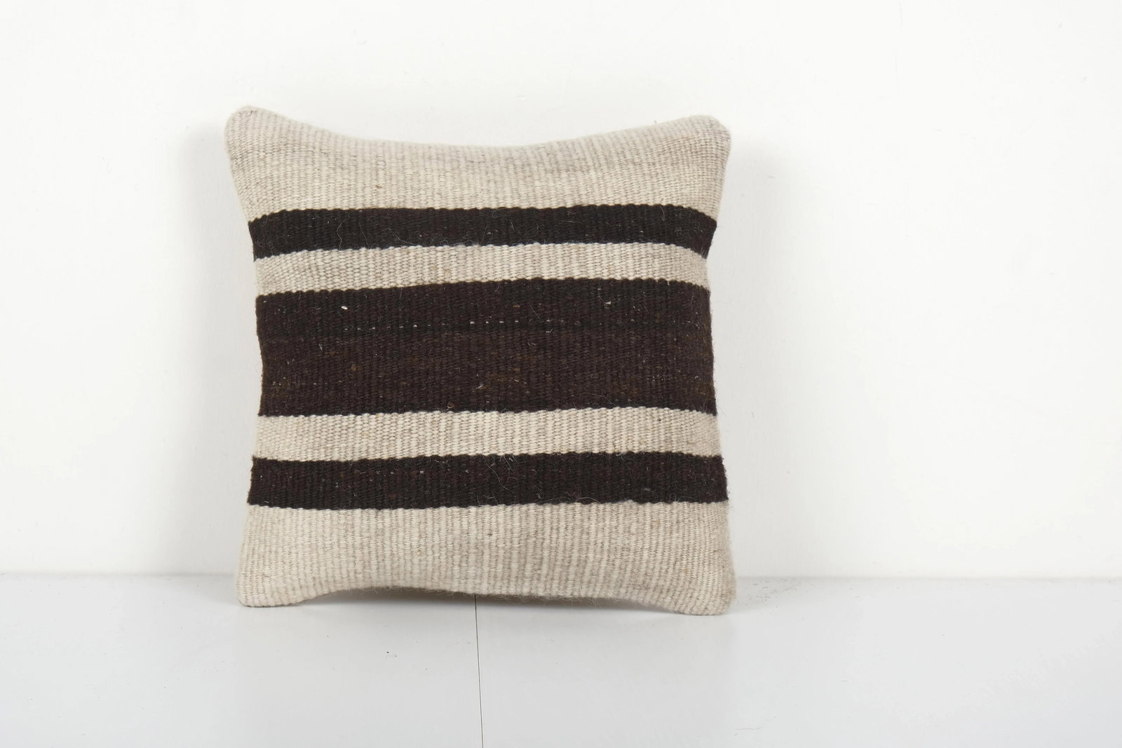 Square Hemp Organic Kilim Pillow Case - 5