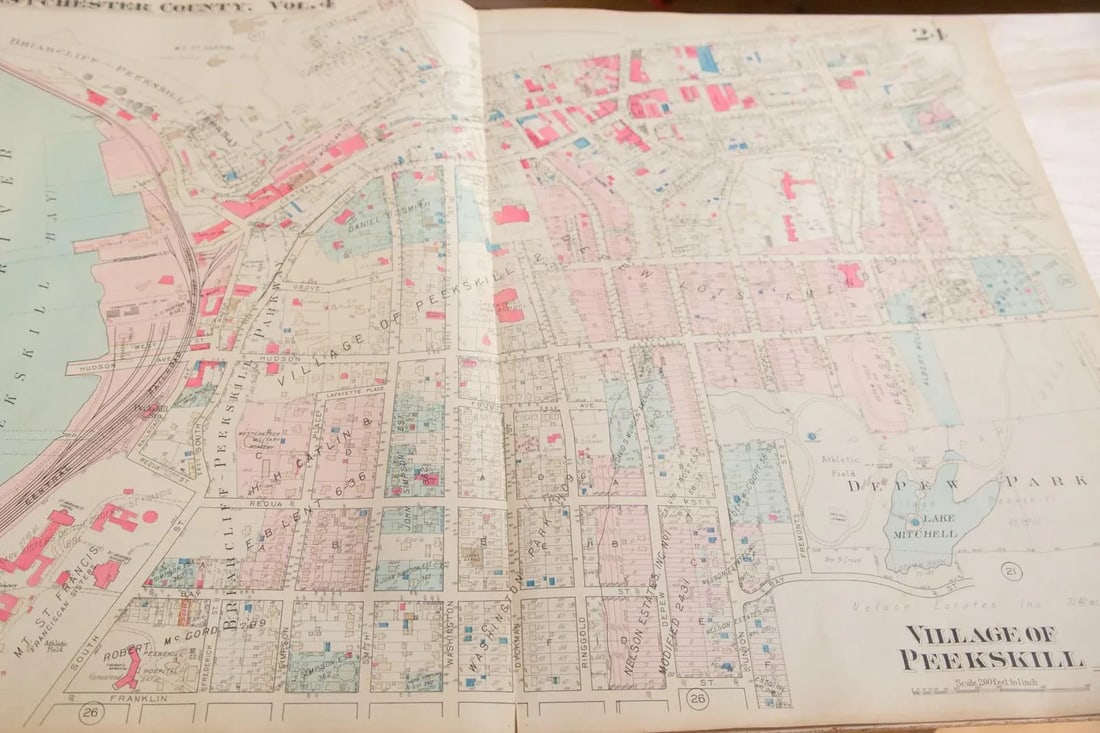 Vintage Hopkins Map of Village of Peekskill - 3