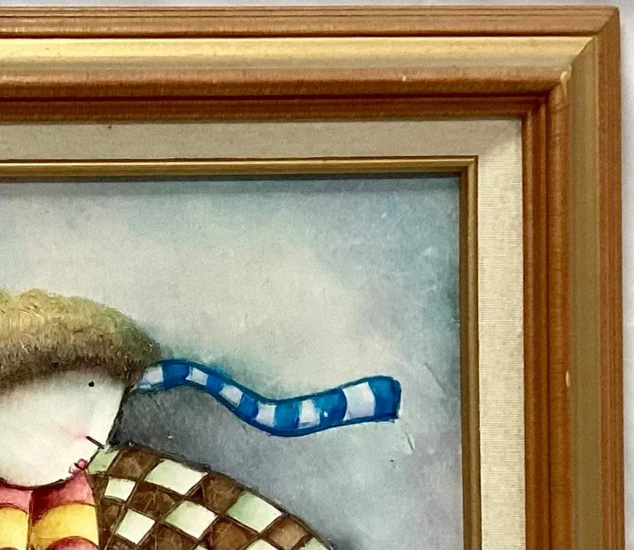 Whimsical Children's Oil Painting, Child Riding Bicycle, by Joyce Roybal - 2