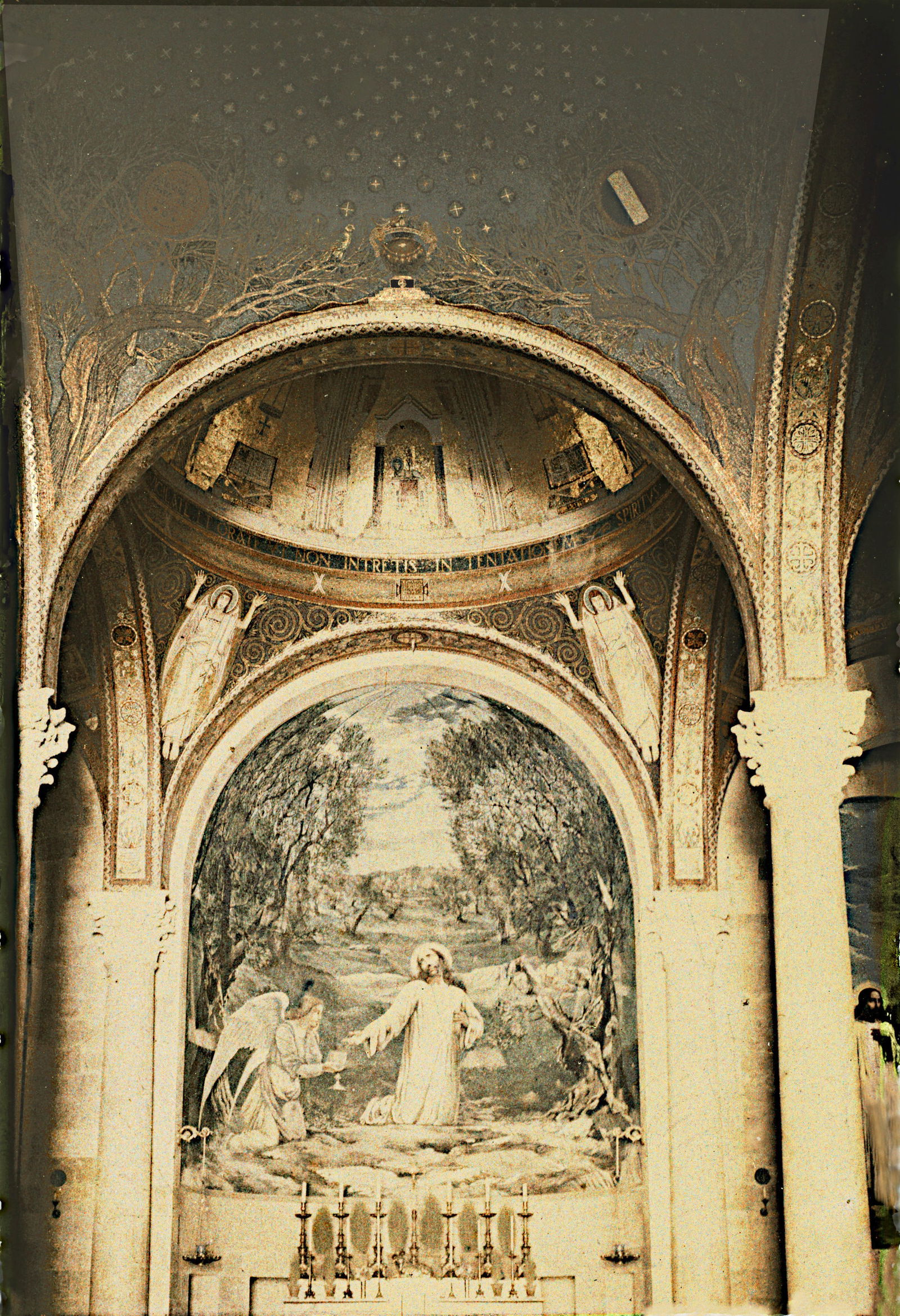 GETHSEMANE CHURCH: Title: GETHSEMANE CHURCH Artist/Source: UNKNOWN Original Date: UNKNOWN Dimensions: 19X13 Description: || UNITED STATES SHIPPING ONLY! || This lot is a Dye Based Photolithograph and is a restoration