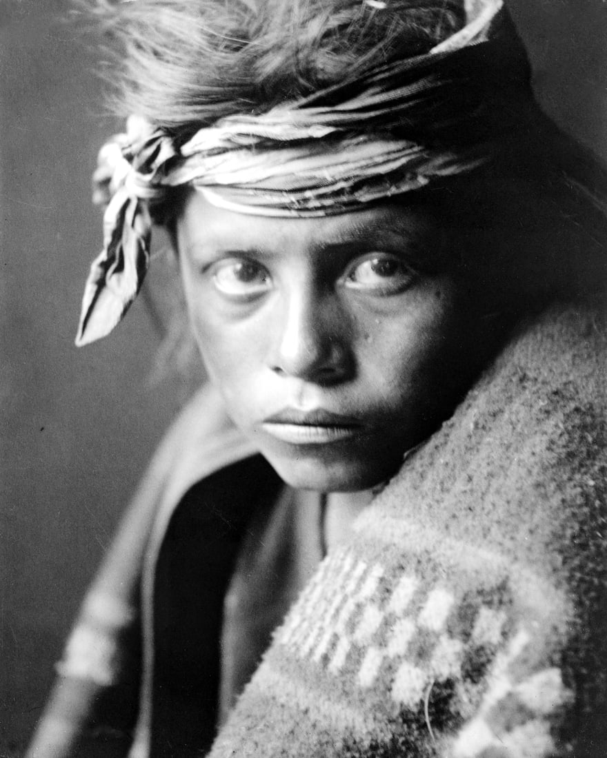 1906, NAVAJO YOUTH FROM THE DESERT, BY EDWARD CURTIS (1 of 1)