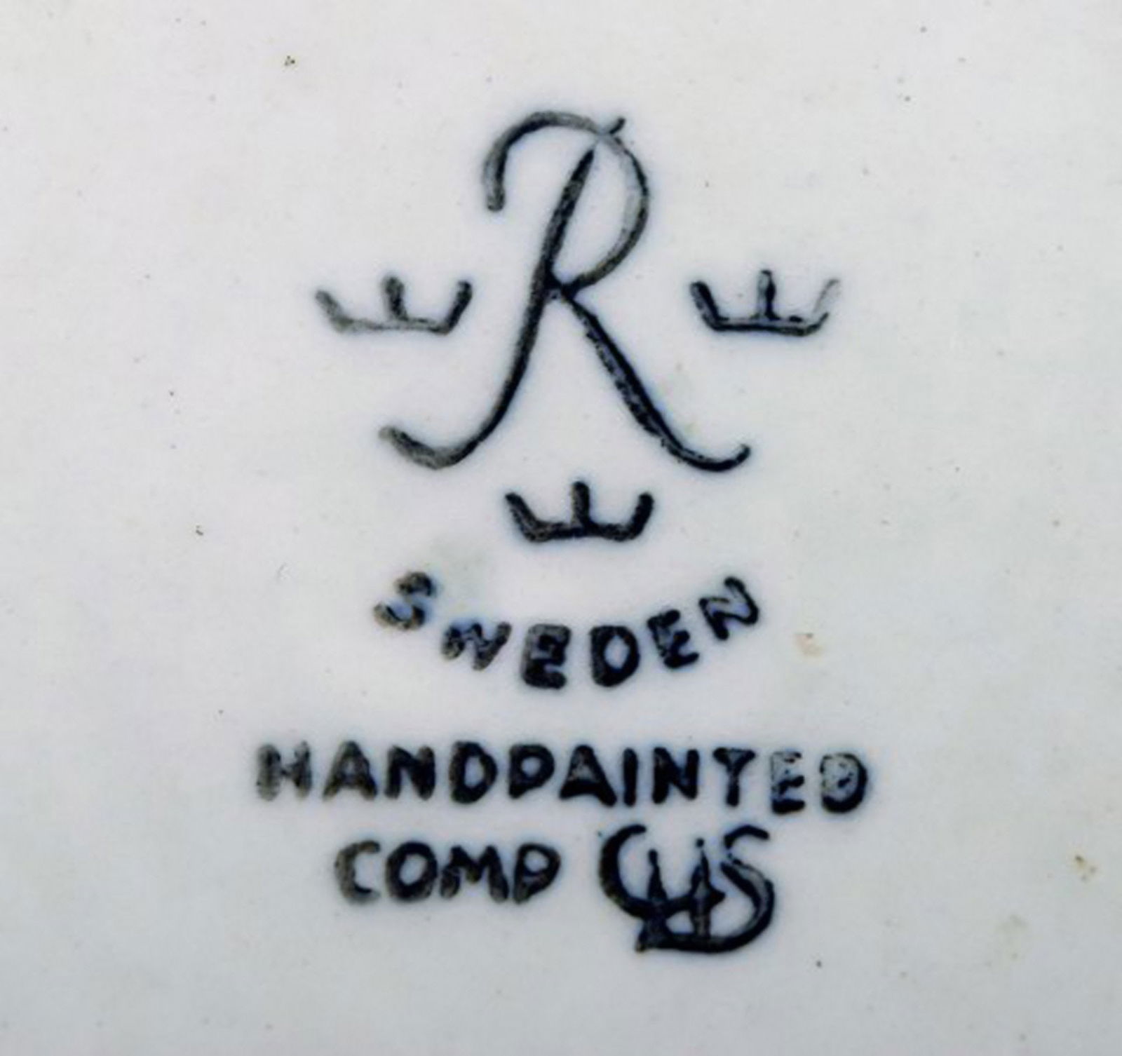 Carl-Harry Stålhane for Rörstrand. Hand painted bowl in glazed stoneware decorated with - 4