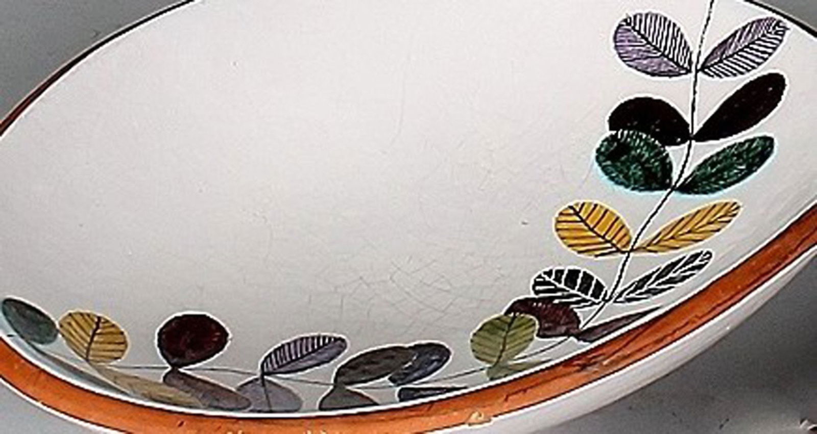 Stig Lindberg, Gustavsberg studio. Earthenware dish 1940s. - 2